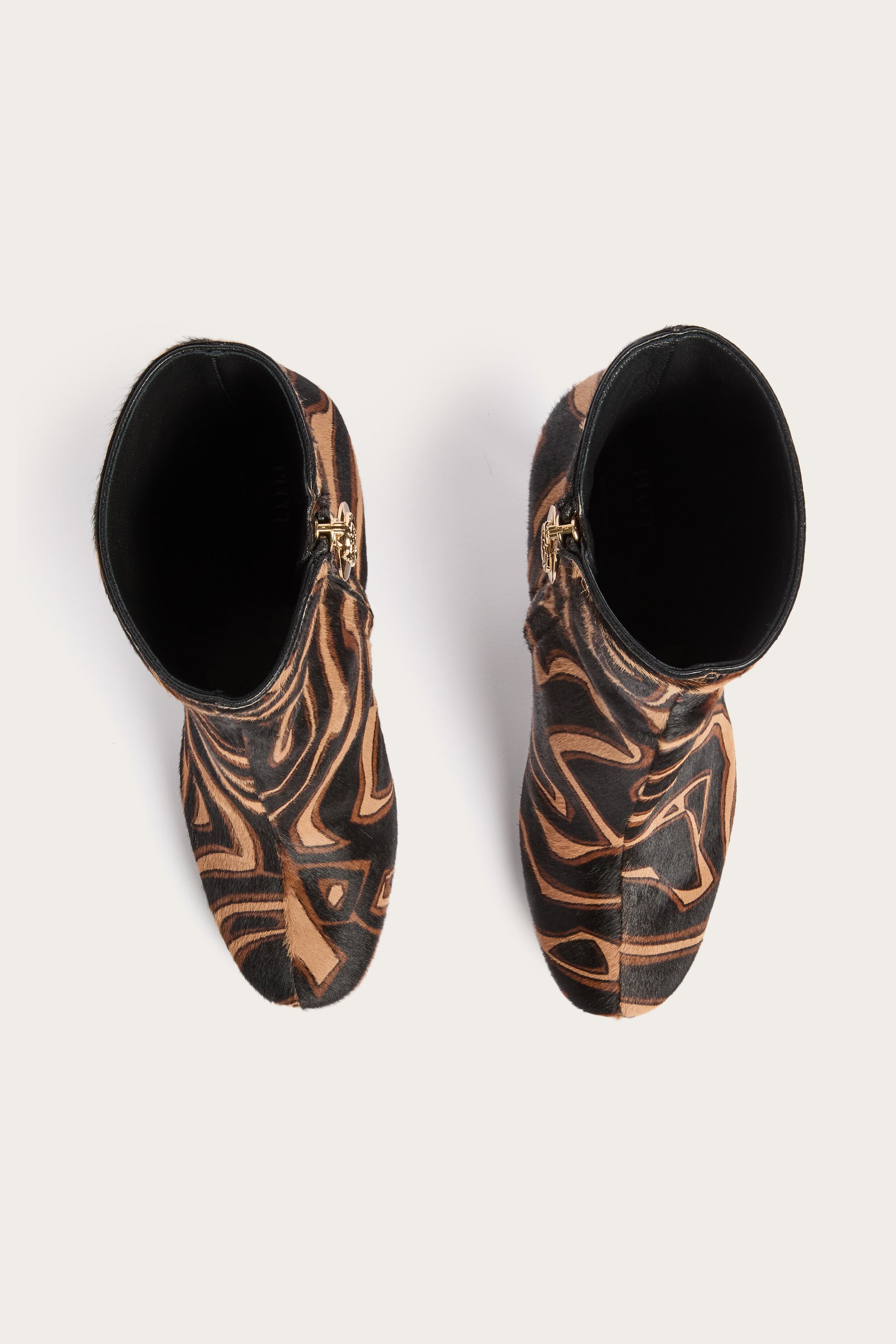 Emilio Pucci Marmo botte black gold 38 talon 9,5cm