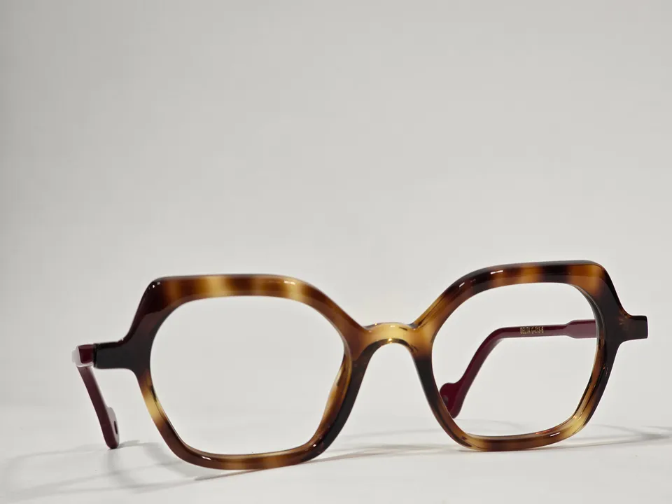 Xavier Derome Delta C213 monture écaille blonde bordeaux