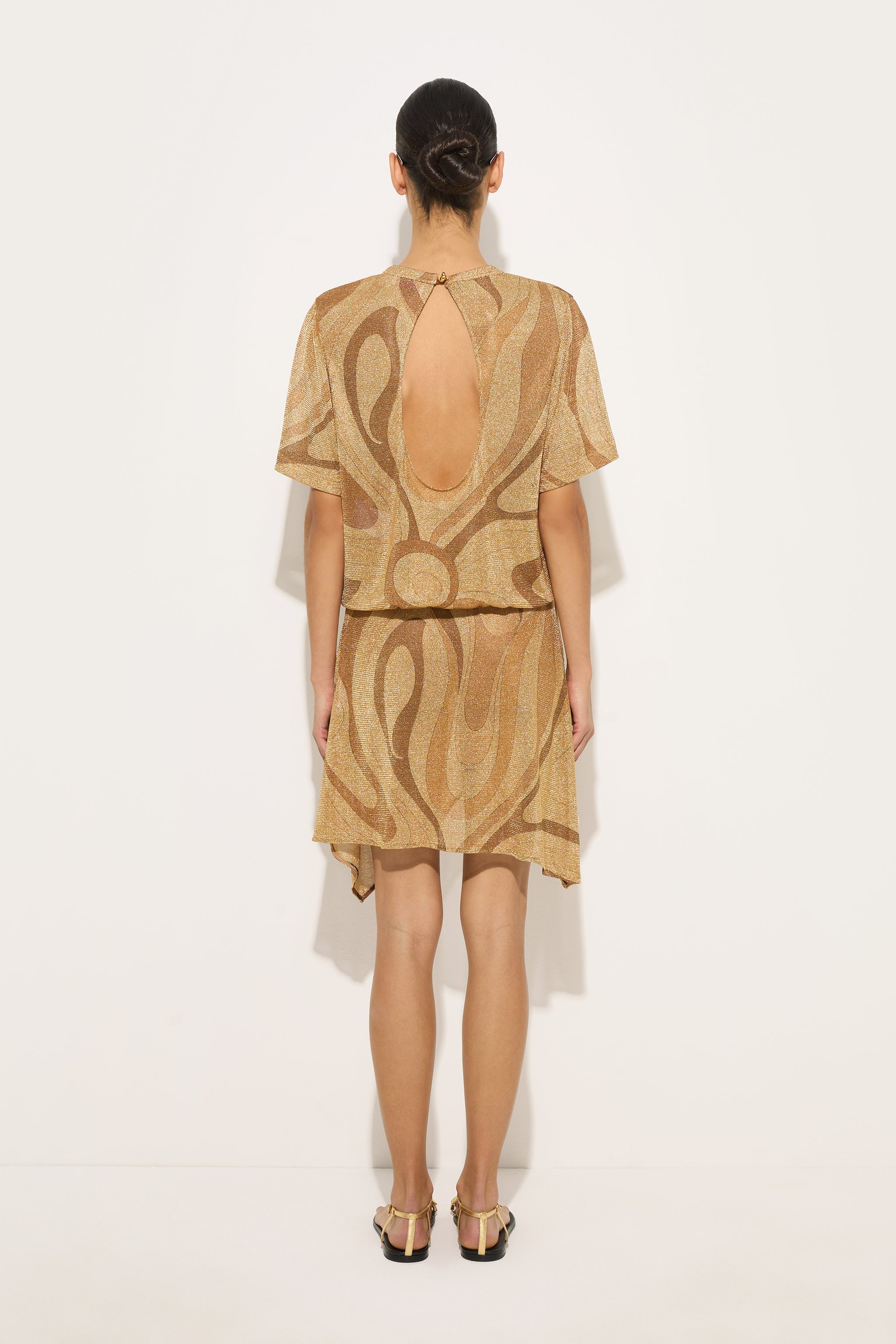 Emilio Pucci Marmo Top Lurex Doré Femme
