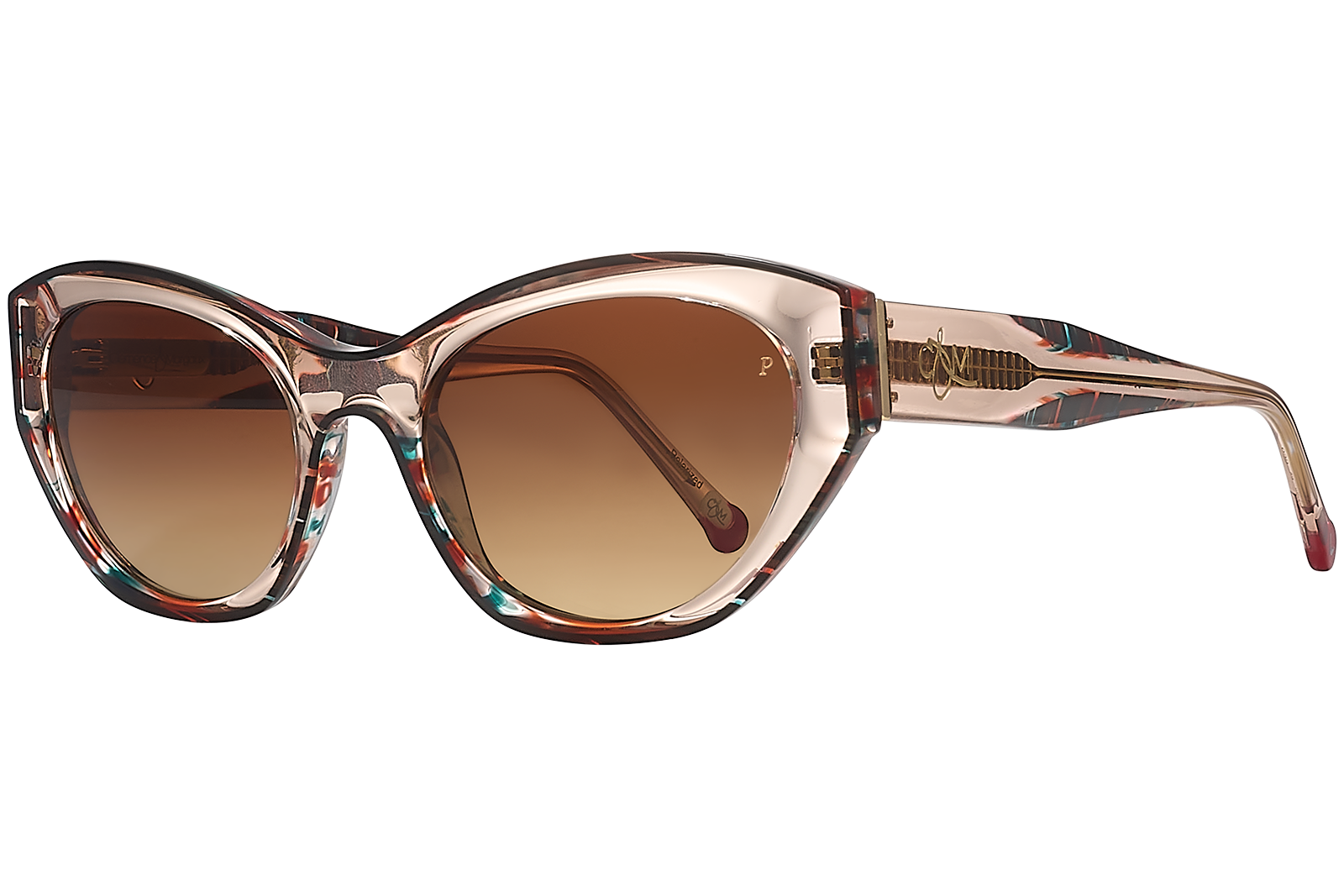 Clémence & Margaux Miss Seventies lunettes de soleil polarisé Rose Translucide