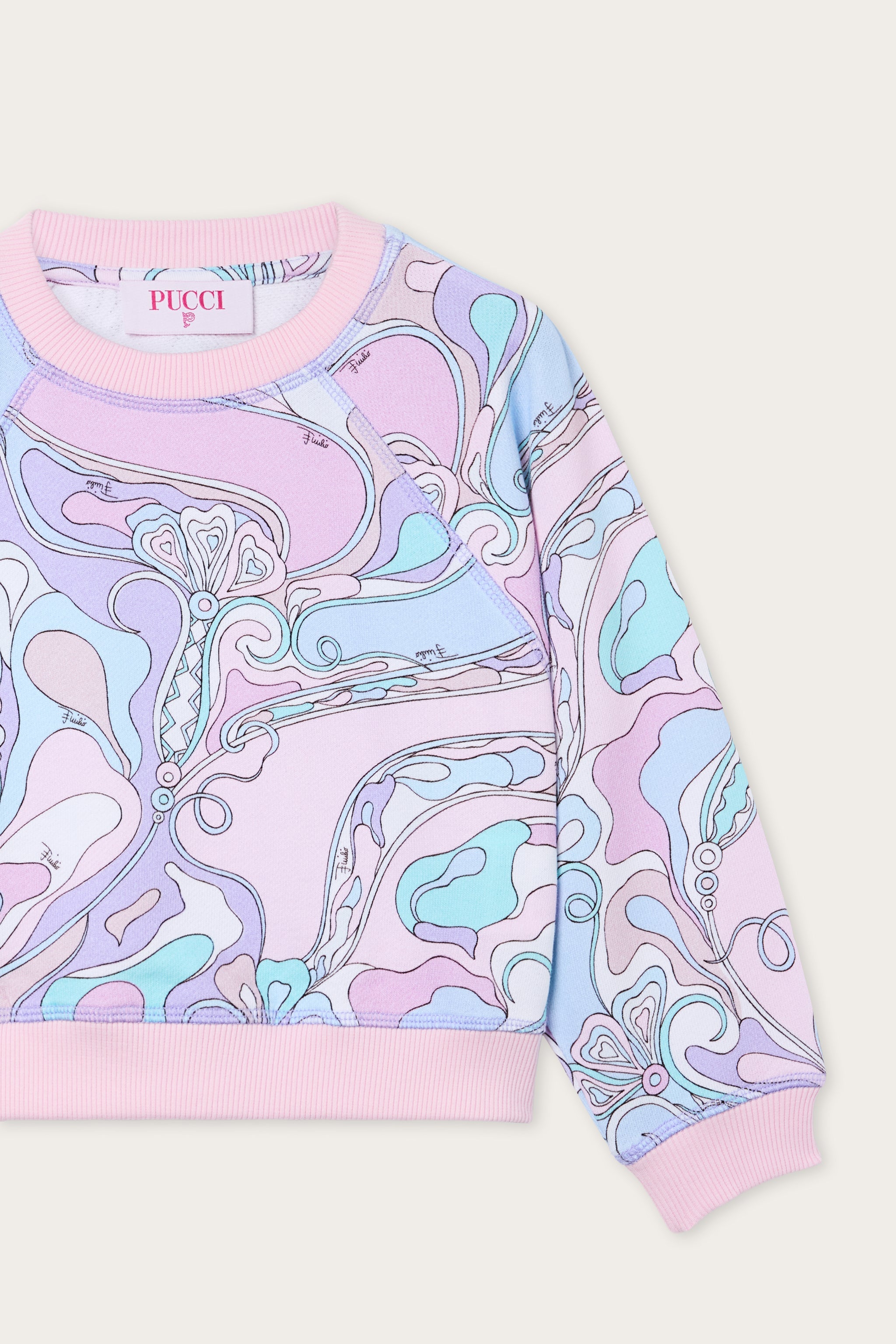 Emilio Pucci Orchidee sweat rose 10Y