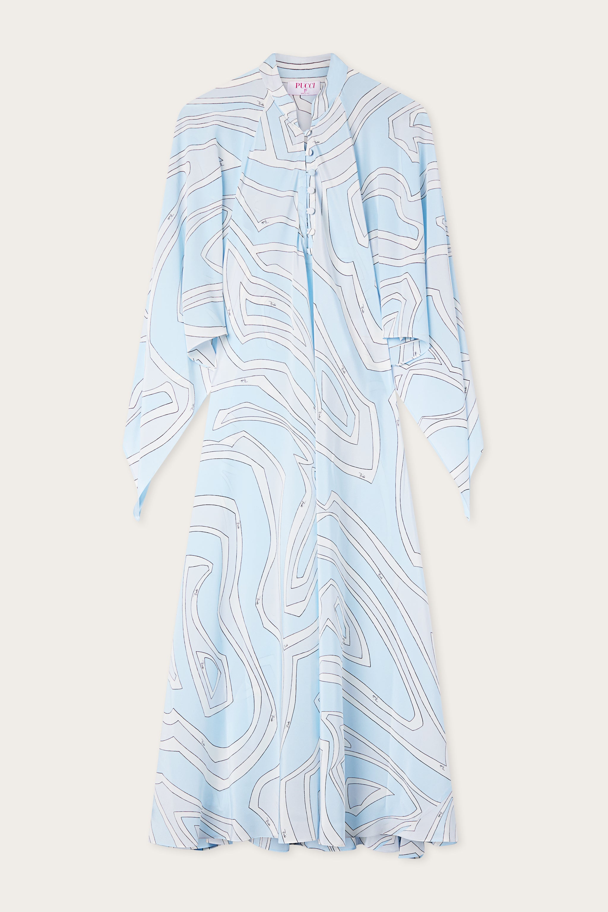 Emilio Pucci Caftano Labirinto caftan bleu 38