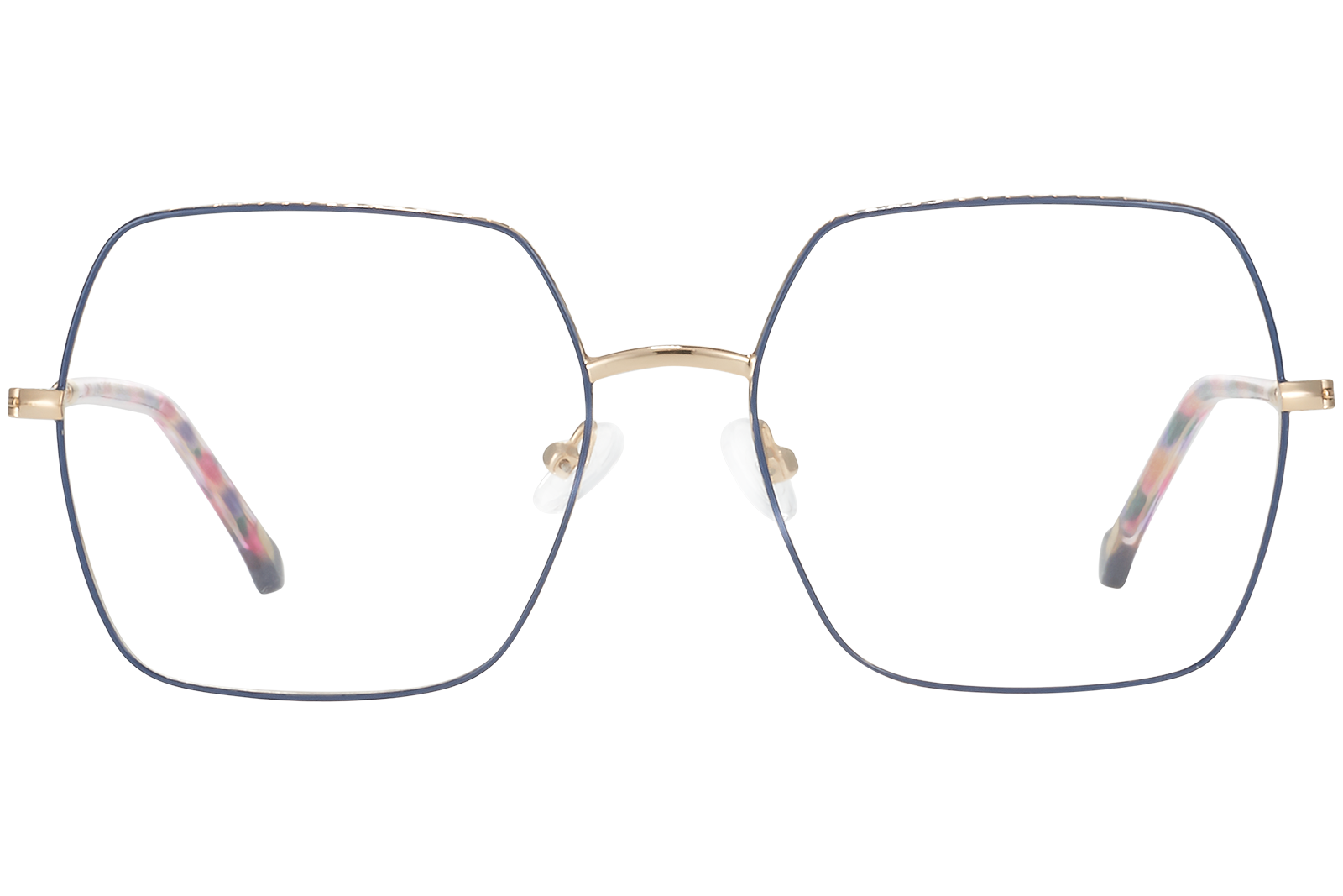 Clémence & Margaux La Valentine lunettes de vue Bleu marine hexagonale