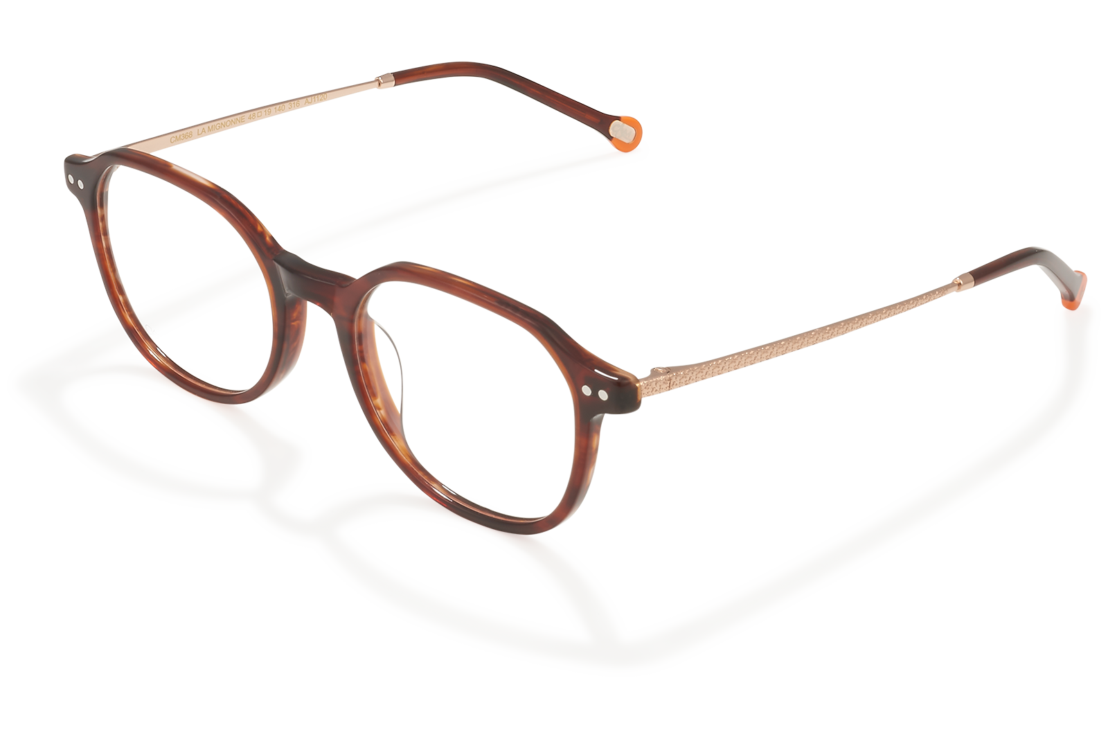 Clémence & Margaux La Mignonne lunettes de vue Rouge Cuivré tonneau
