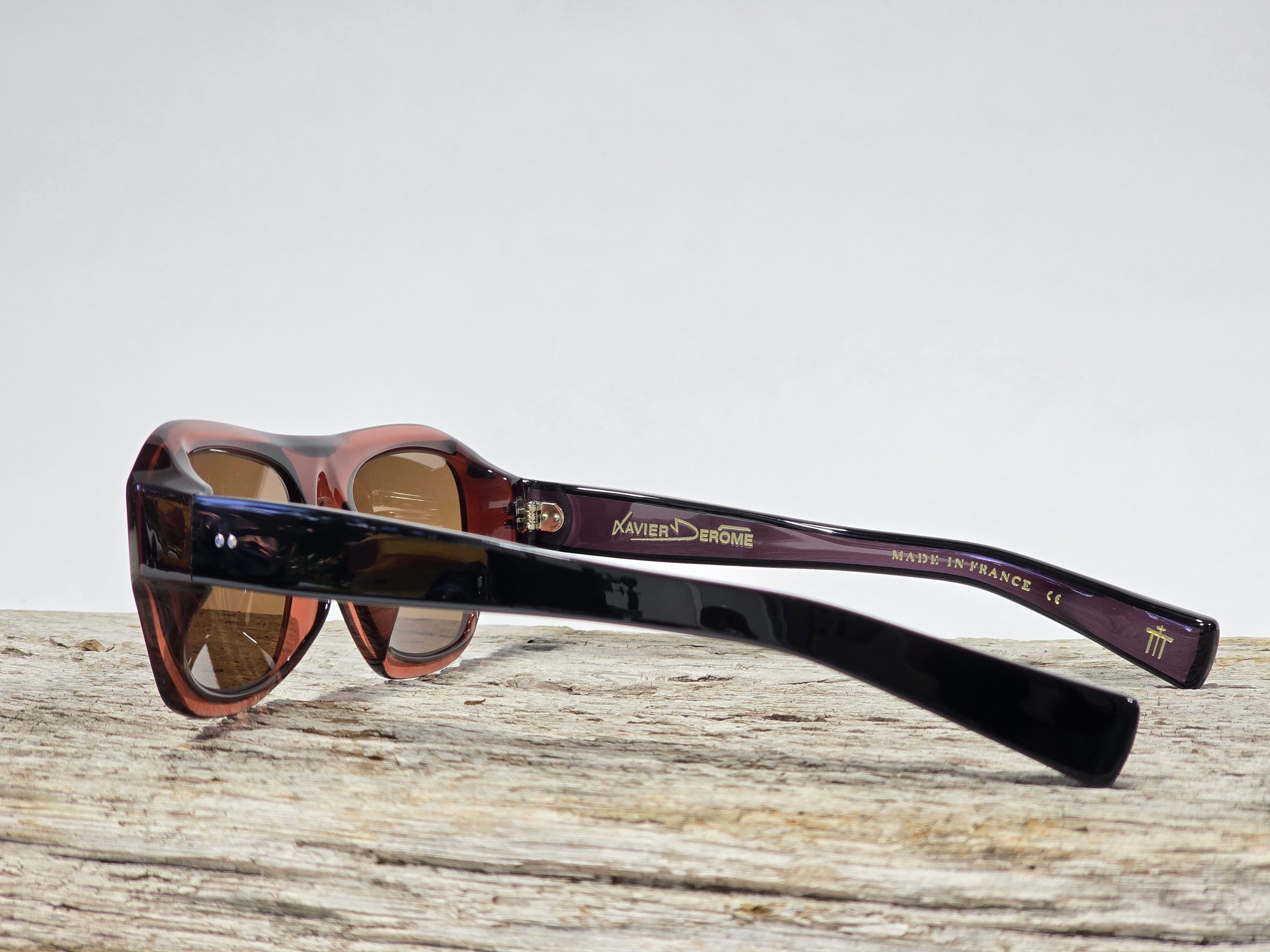 Xavier Derome Soulor C301 lunettes de soleil brun rosé