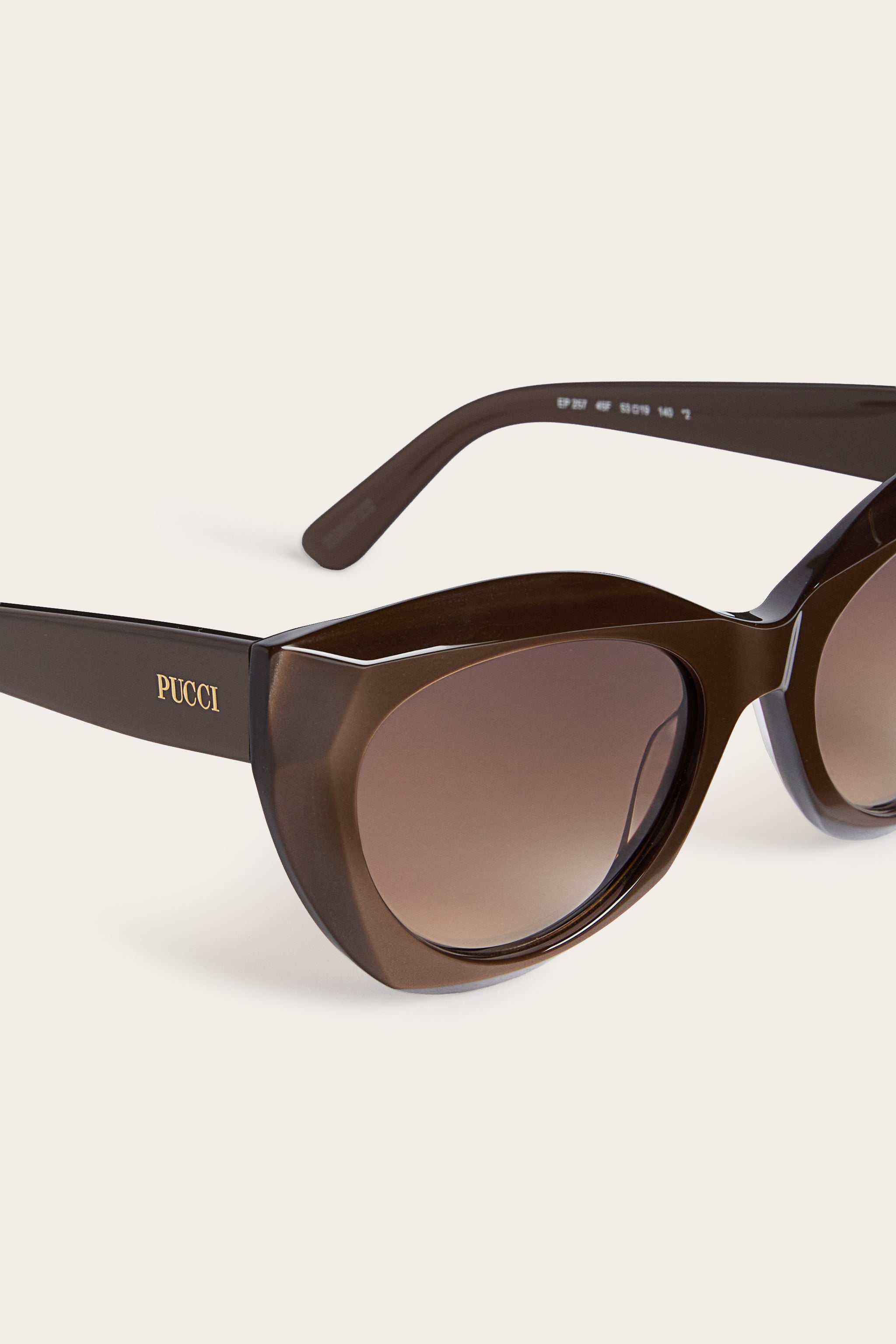 Emilio Pucci EP0257P lunettes de soleil cat-eye marron