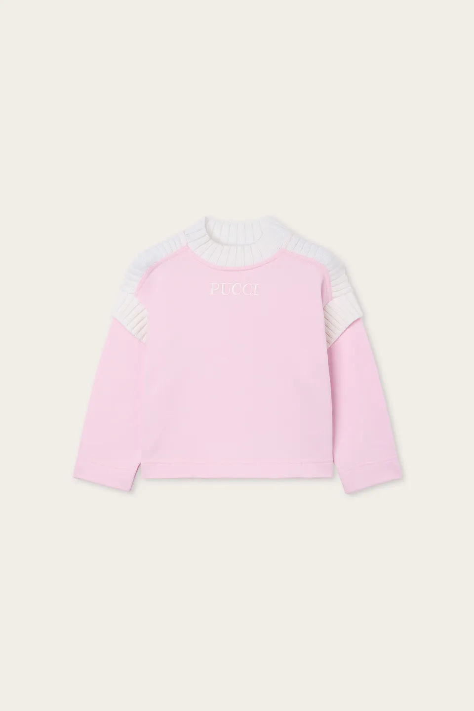 Emilio Pucci Felpa Rosa sweat enfant rose logo
