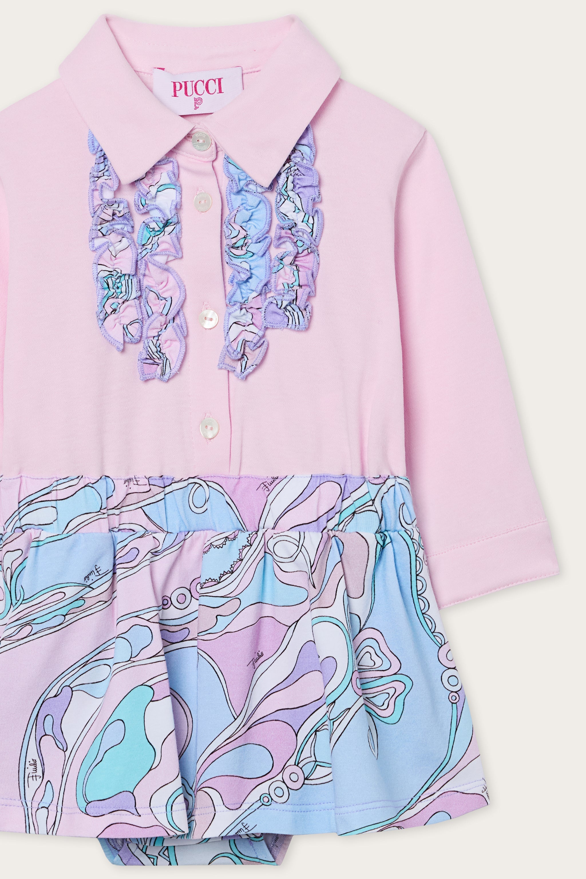 Emilio Pucci 0-24 MONTHS ZZA010ZZ327F10 grenouillère rose