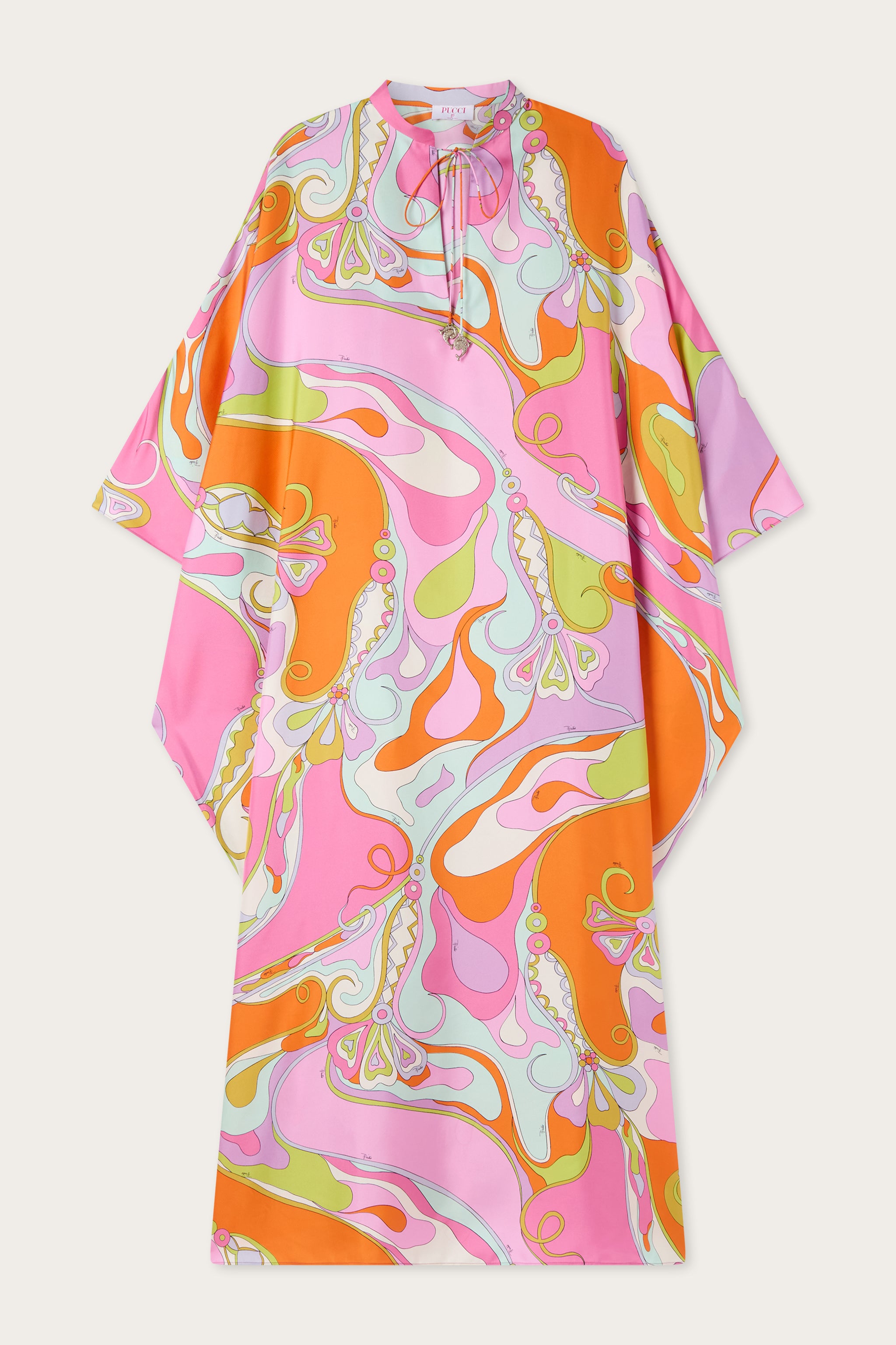 Emilio Pucci Kaftans Orchidee caftan multicolor soie