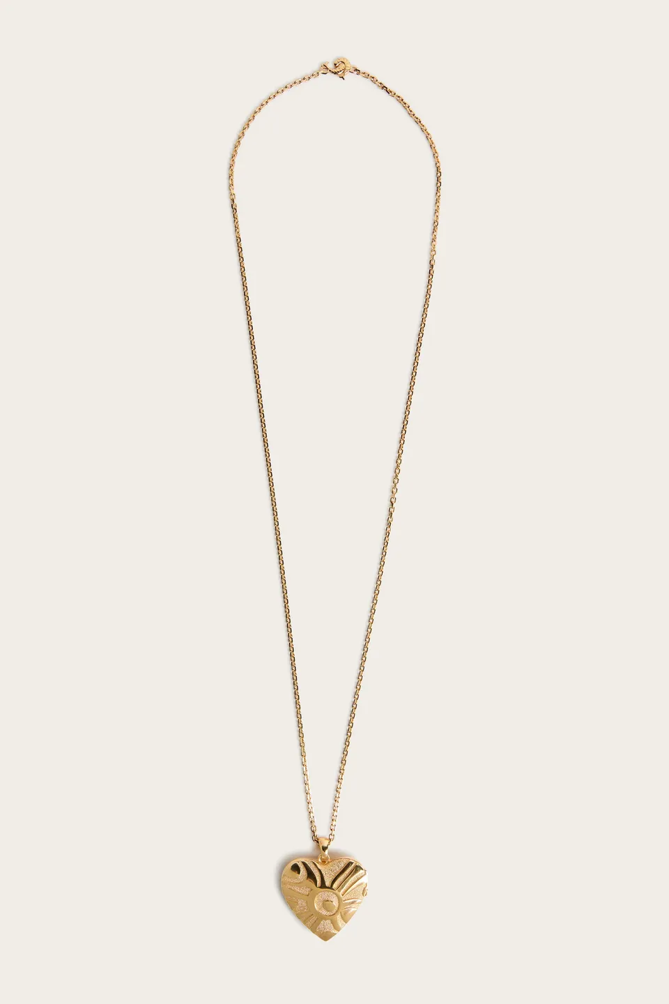 Emilio Pucci collier cœur miroir or