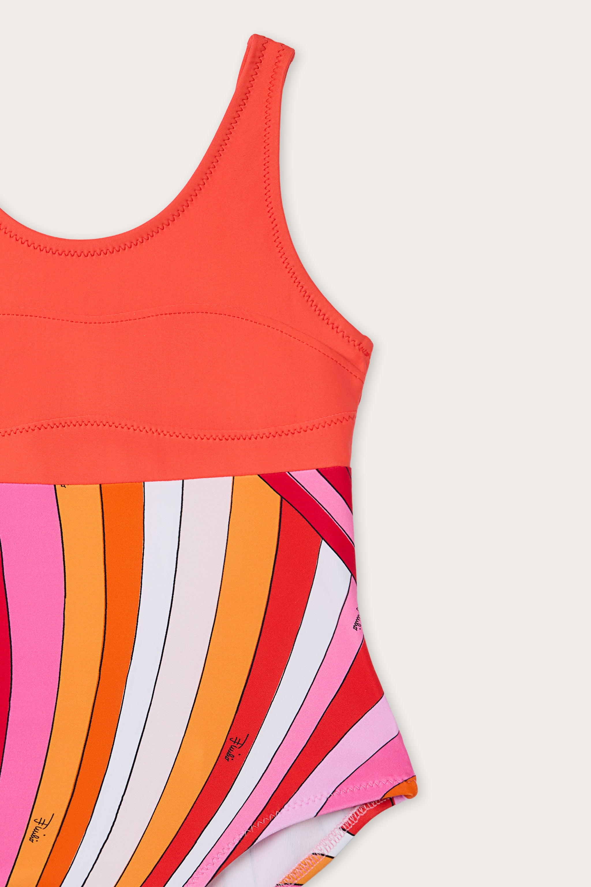 Emilio Pucci maillot 1 pièce lycra orange 6Y
