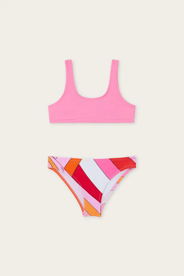 Emilio Pucci Bikini Slip Stampato bikini fille rose orange