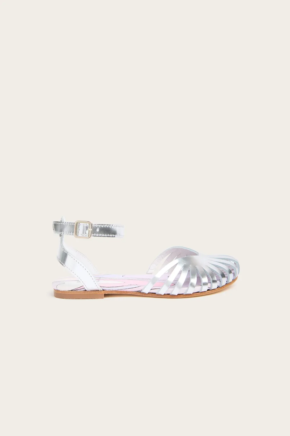 Emilio Pucci Shoes sandales cuir argent ballerine
