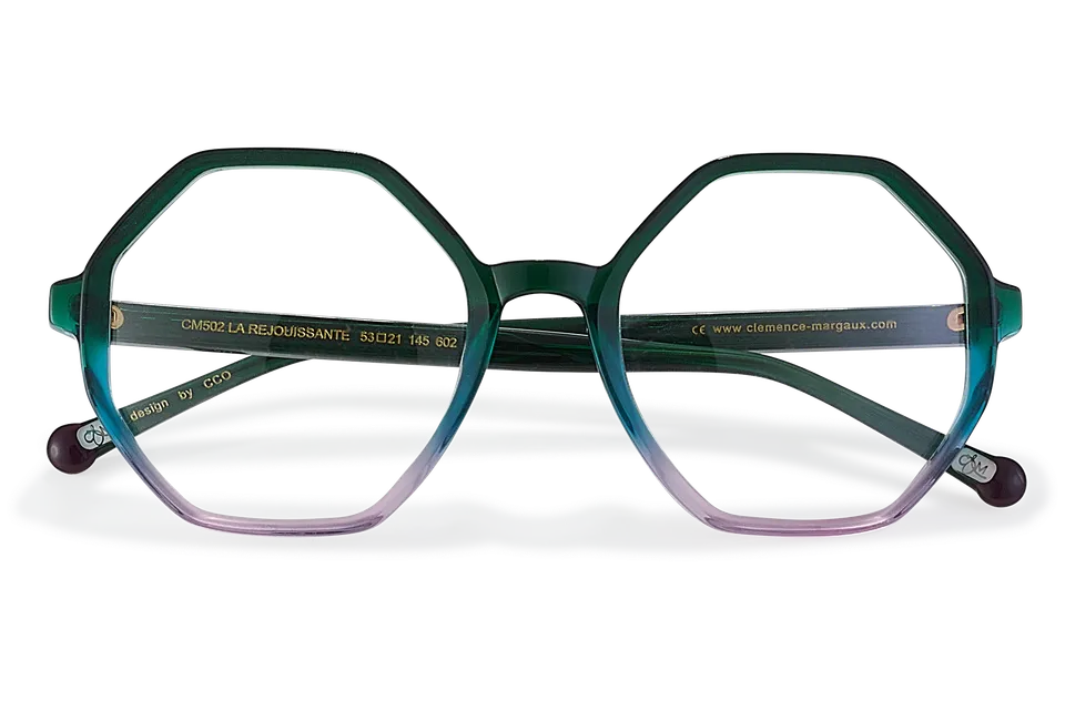 Clémence & Margaux La Réjouissante lunettes de vue Noir octogonale