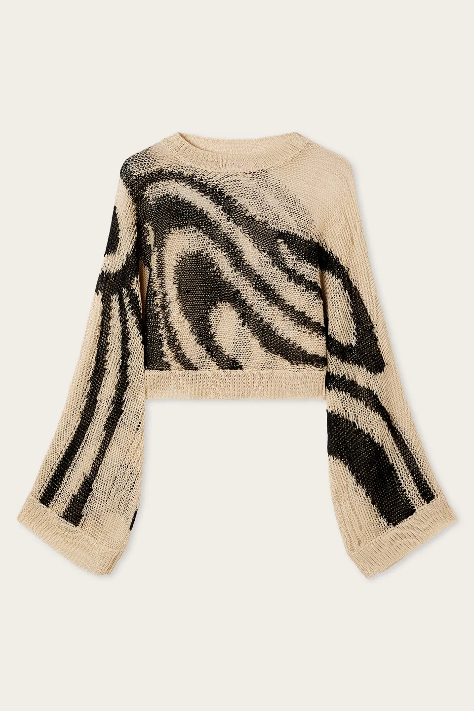Emilio Pucci Knitwear pull lin Marmo maille corde noir court