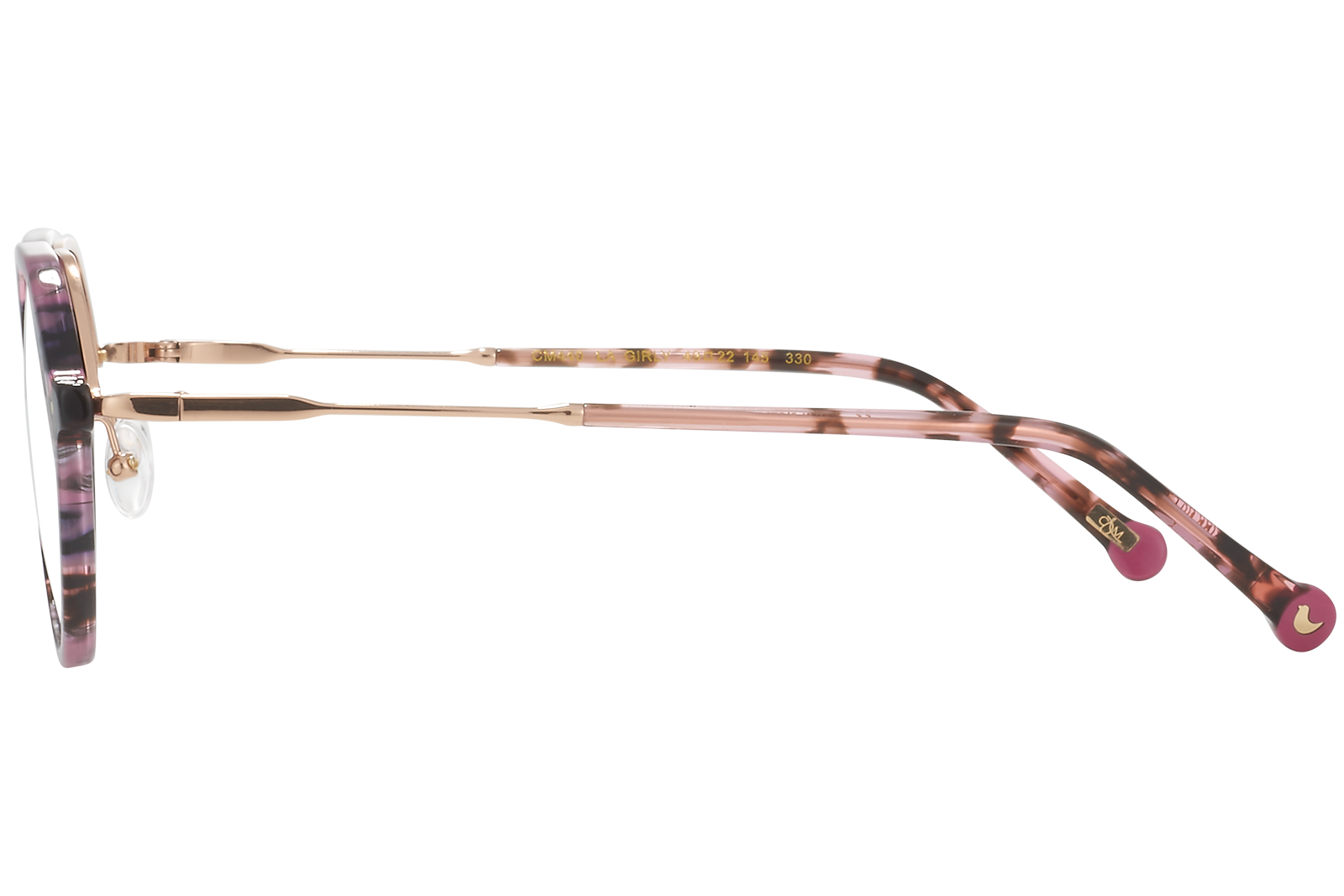 Clémence & Margaux La Girly lunettes de vue moucheté rose