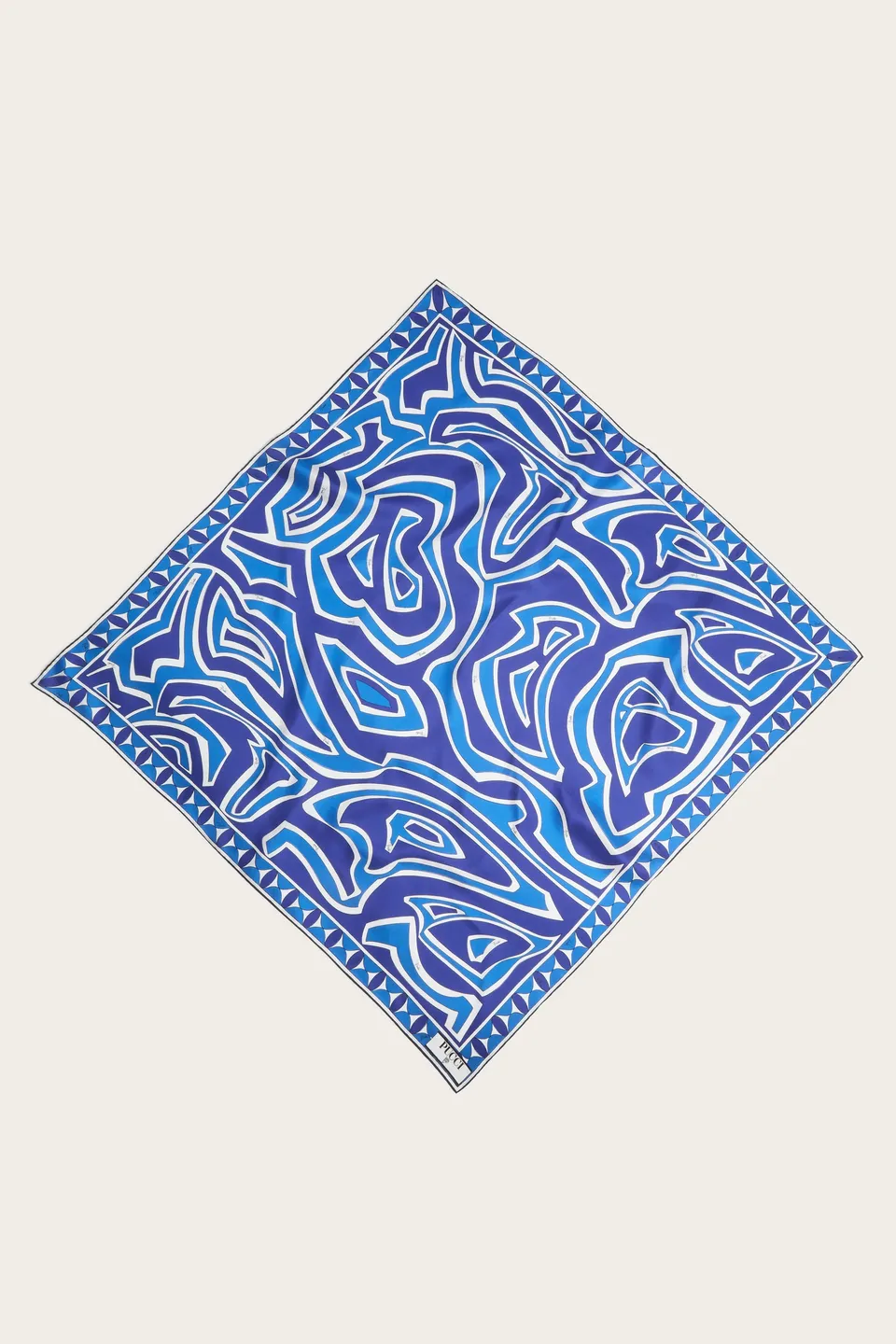 Emilio Pucci Silks Labirinto foulard soie turquoise