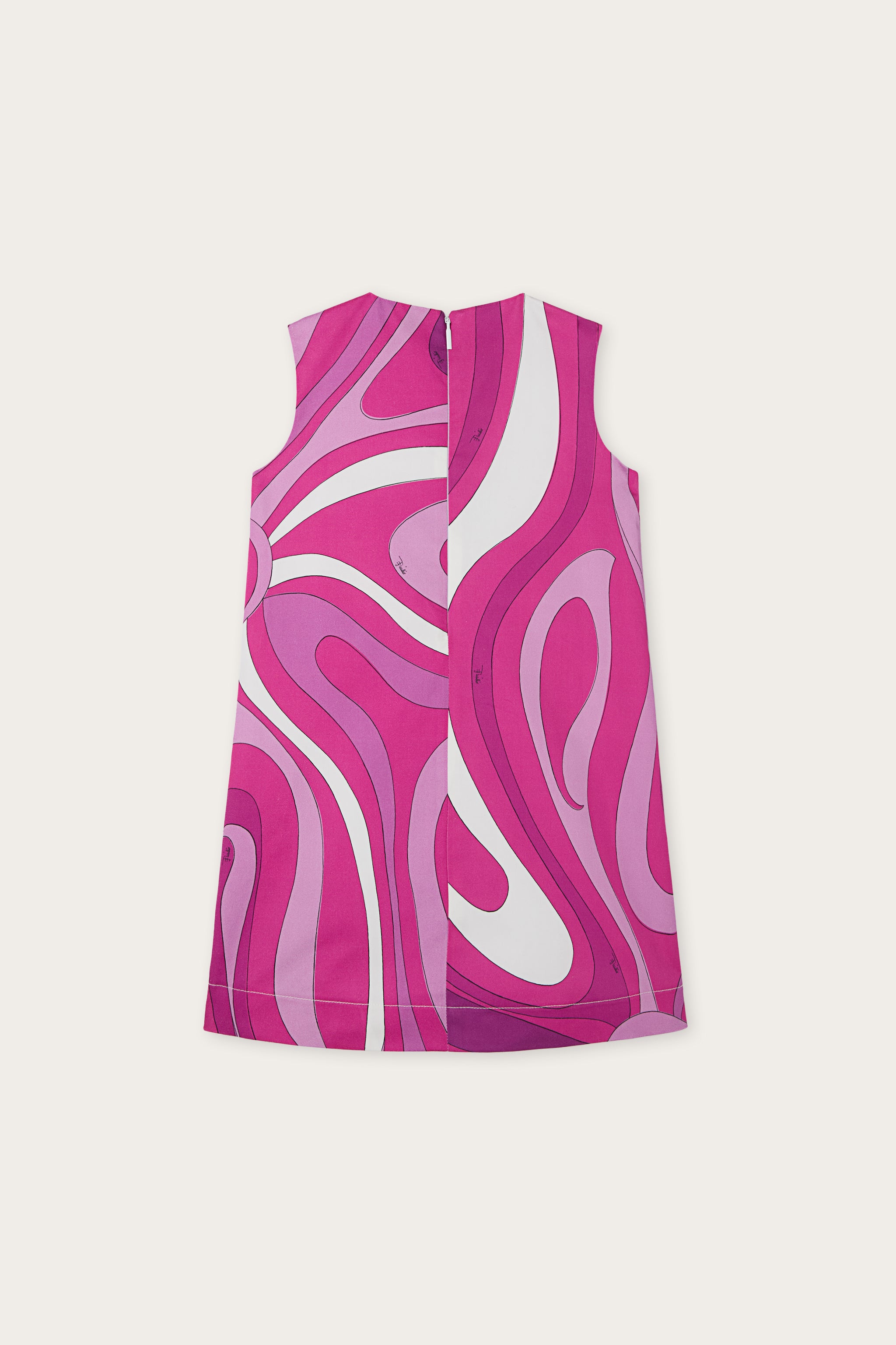 Emilio Pucci robe fille blanc fuchsia gabardine coton