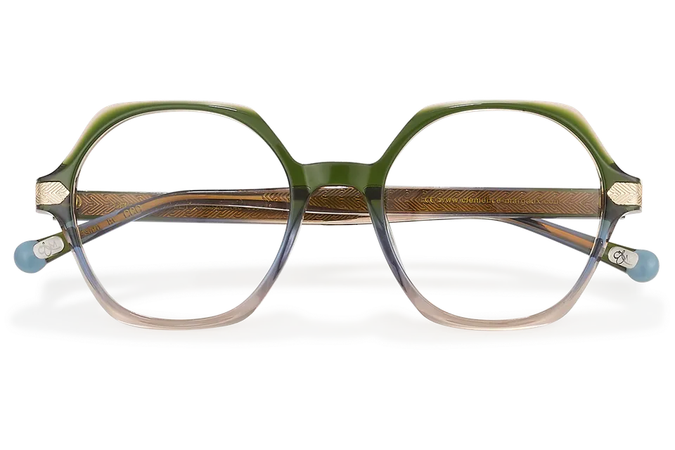Clémence & Margaux La Reflet lunettes de vue dégradé vert rose