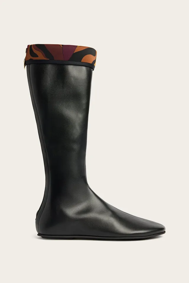 Emilio Pucci bottes sous genou Lycra noir