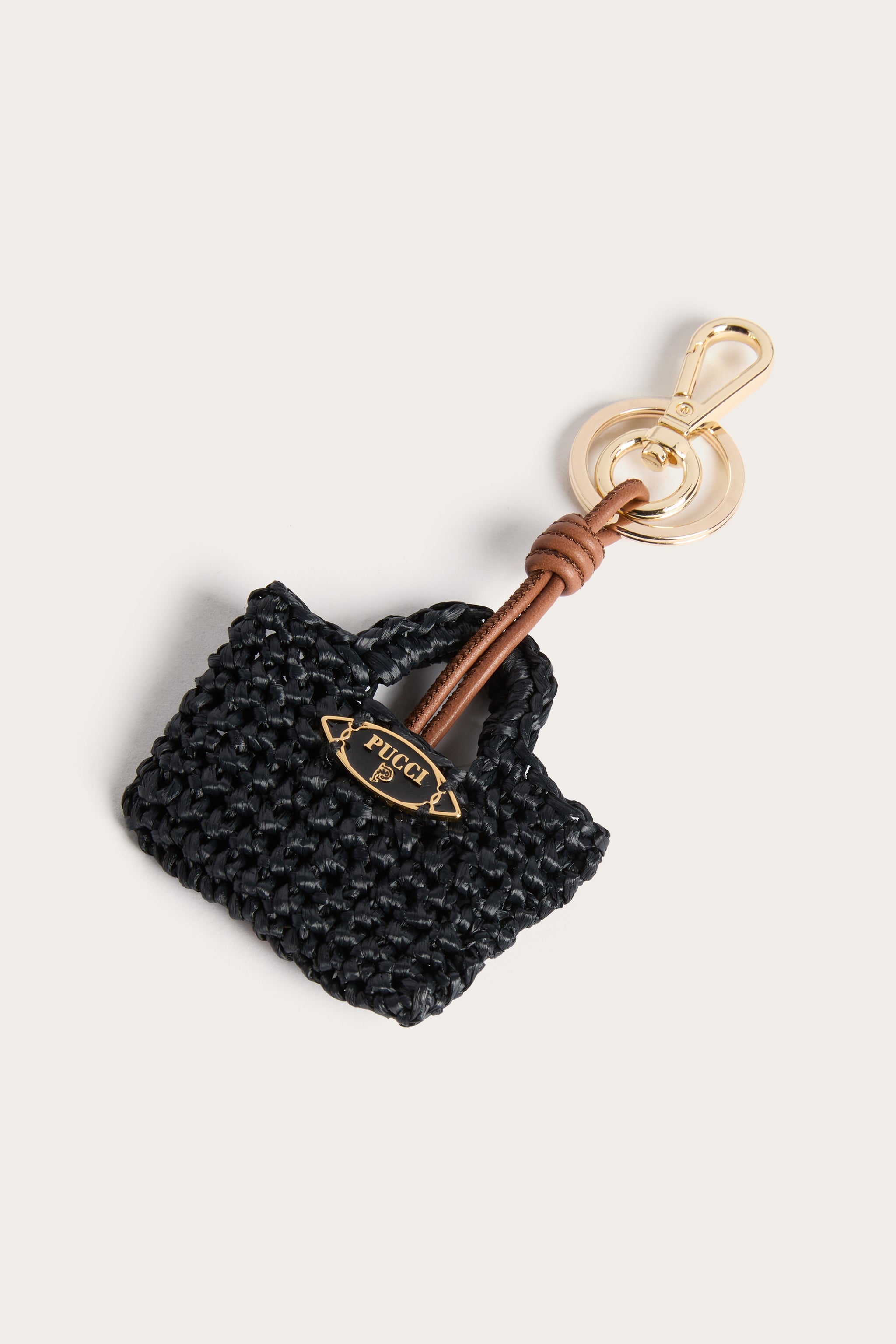 Emilio Pucci Bag Charms Mini breloque sac noir 100% viscosa