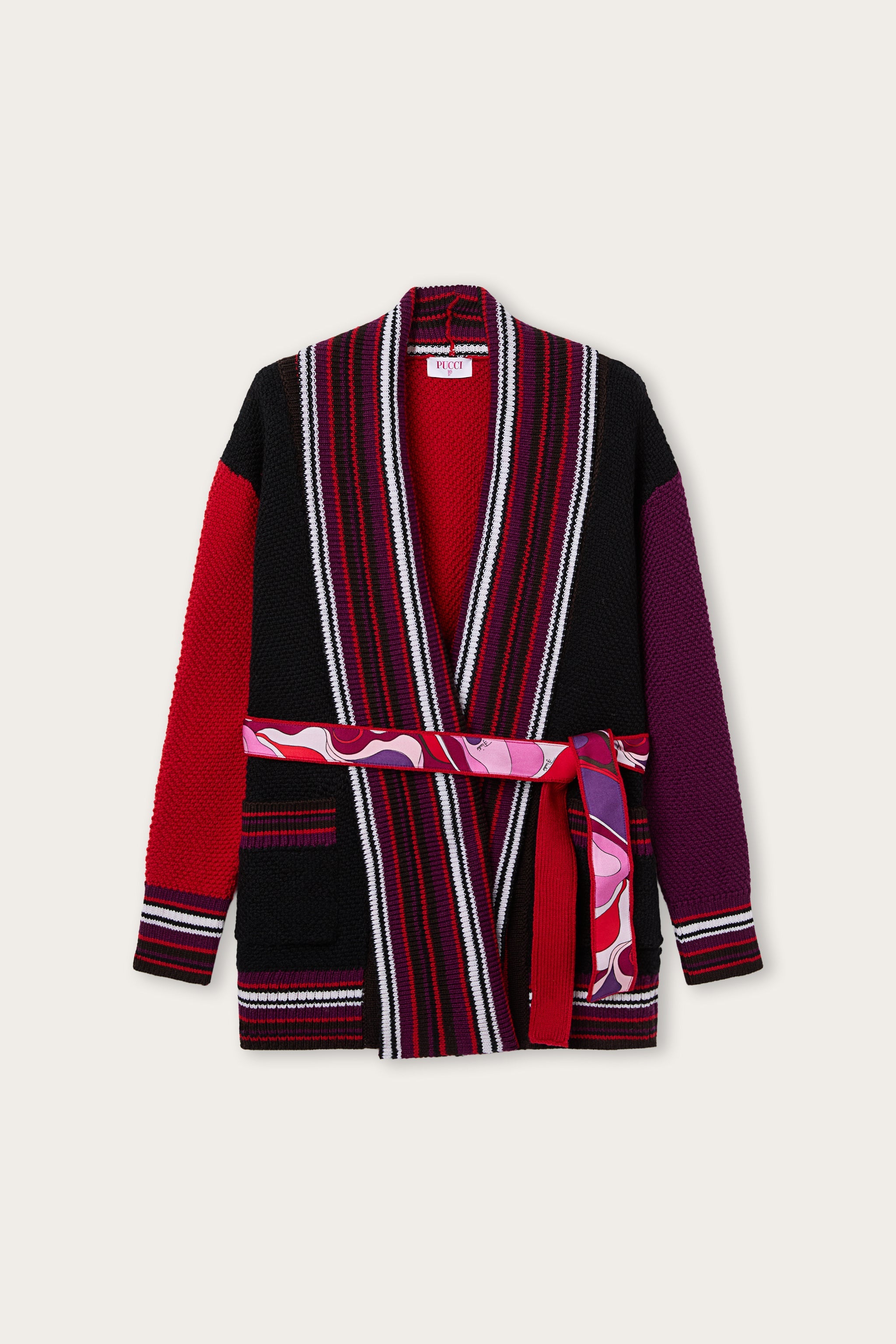 Emilio Pucci Cardigan cardigan fille rouge ceinture