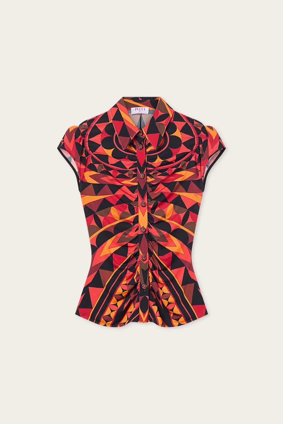 Emilio Pucci Blusa Manuba chemisier orange viscose