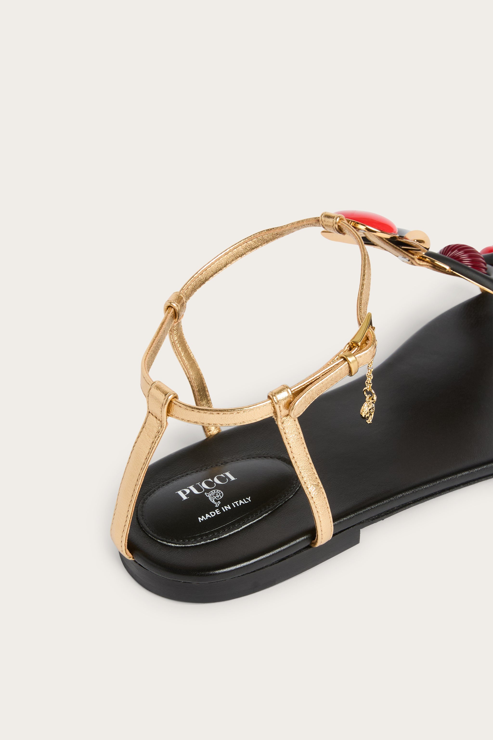 Emilio Pucci Sandales Bijoux Cuir Gold 37-40