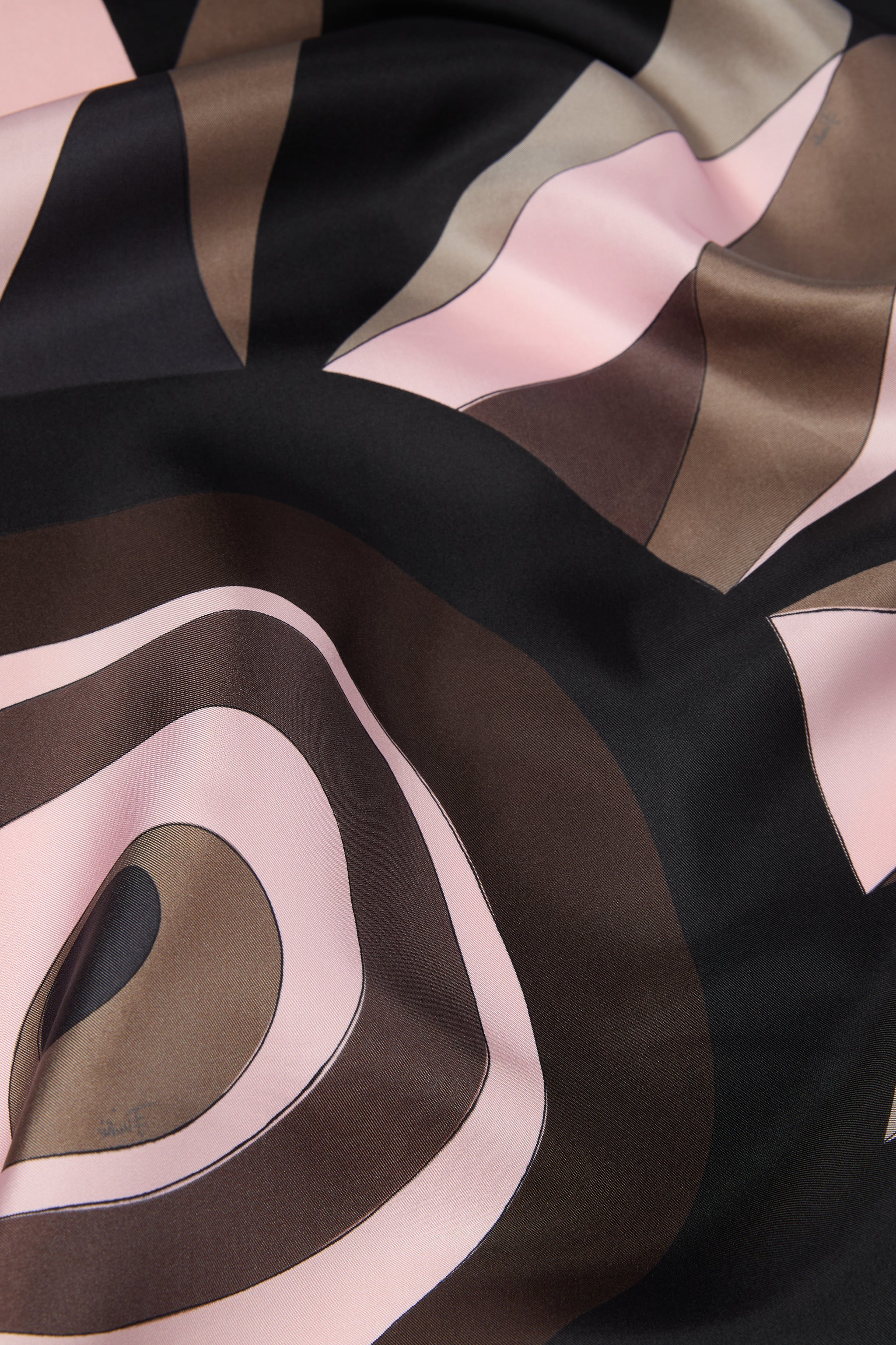 Emilio Pucci Silks Carré Soie Hawaii Or Rose 90x90