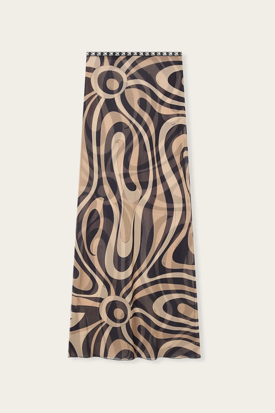 Emilio Pucci Gonna Marmo jupe longue beige noir