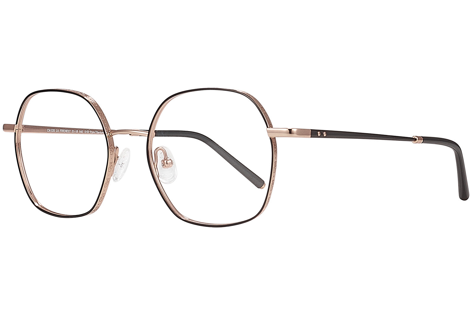 Clémence & Margaux La Friendly lunettes de vue doré hexagonale