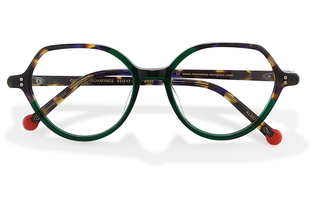 Clémence & Margaux La Novatrice lunettes de vue tonneau noir écaille