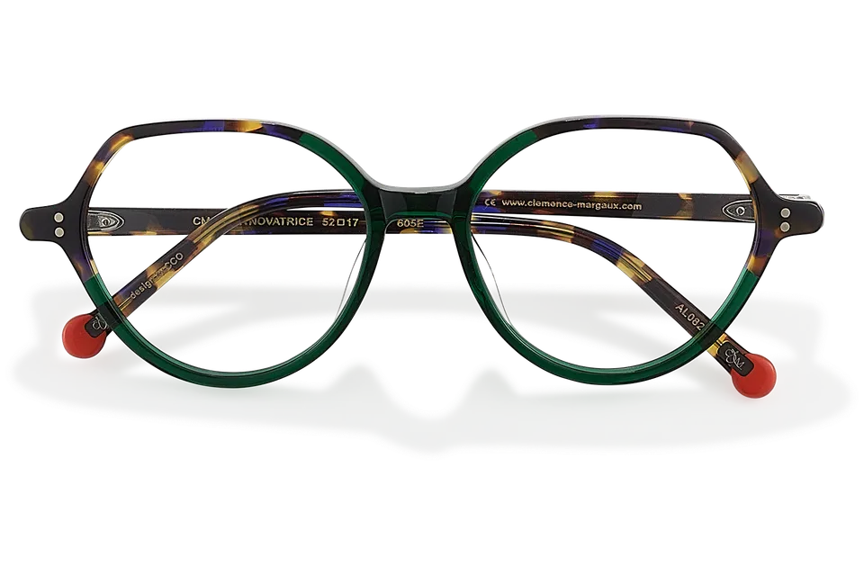 Clémence & Margaux La Novatrice lunettes de vue tonneau noir écaille