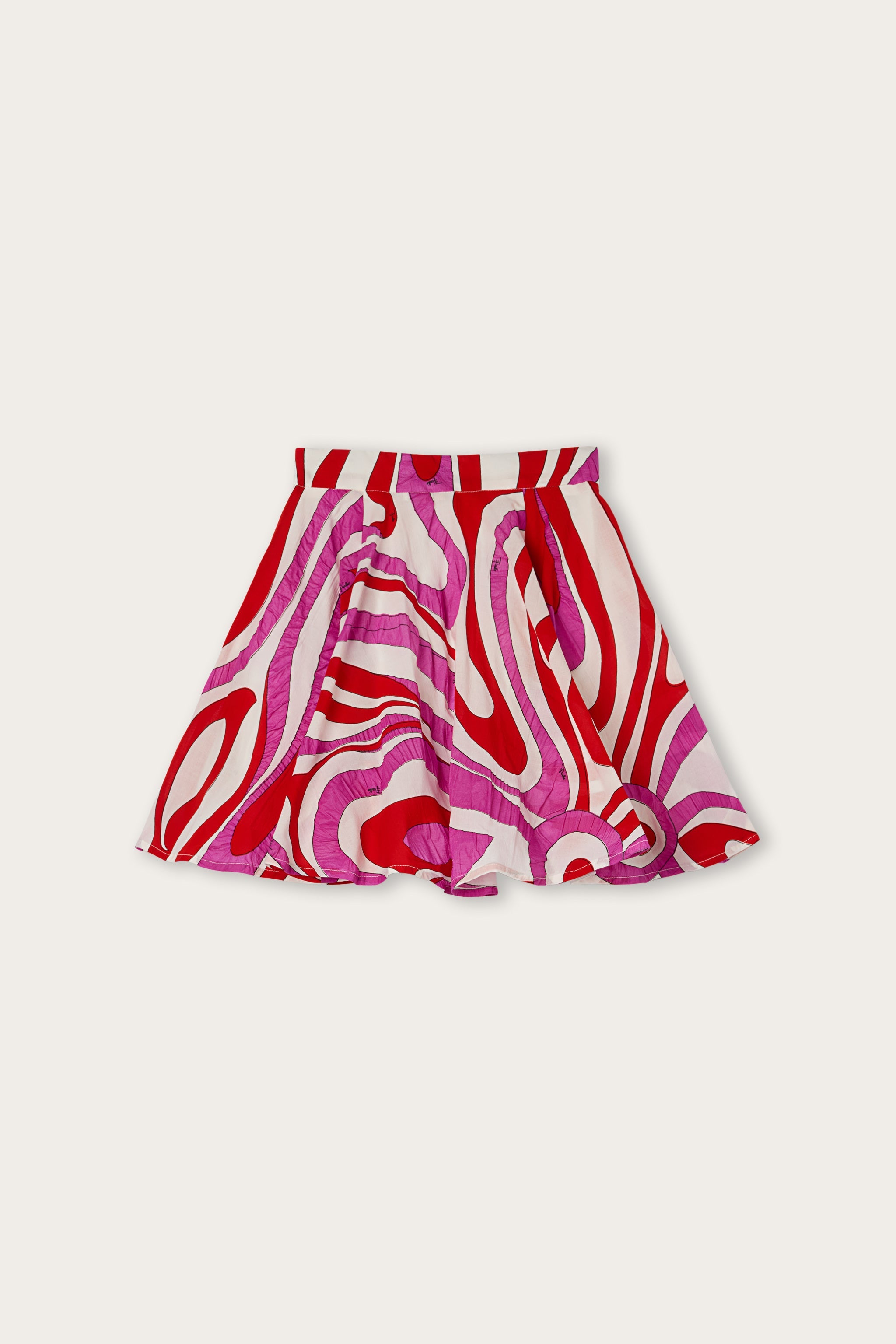 Emilio Pucci Junior Jupe Volants Coton Blanc Multicolore