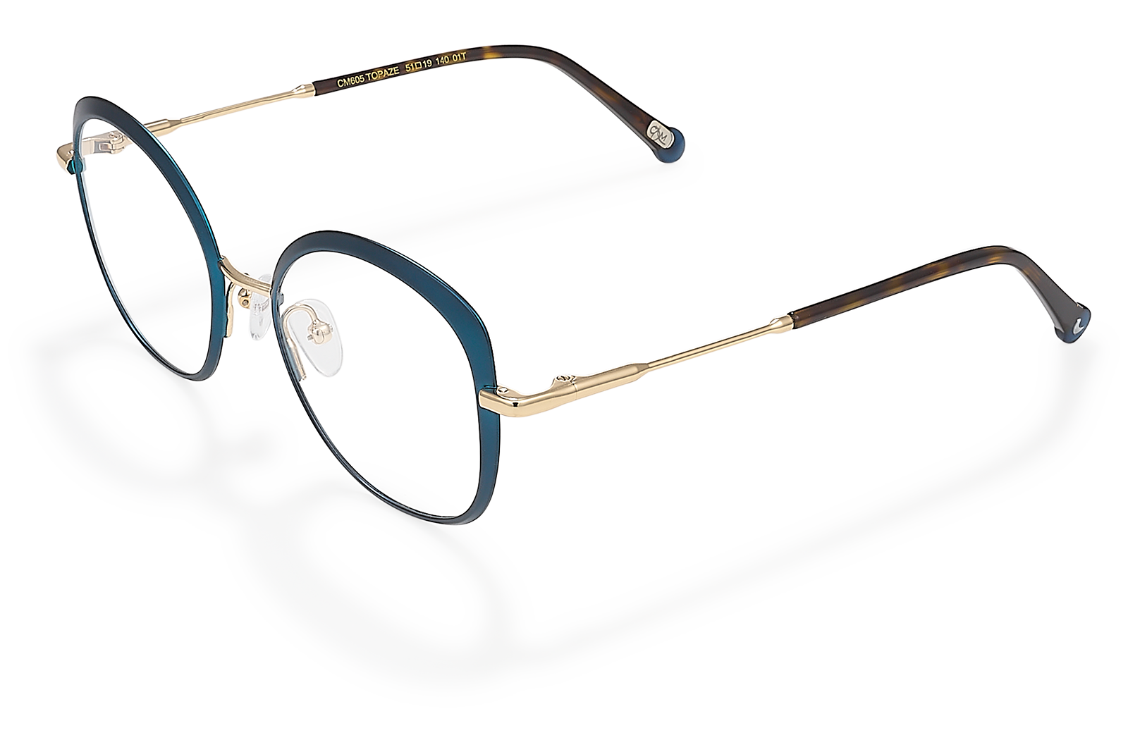 Clémence & Margaux Topaze lunettes de vue noir doré moderne