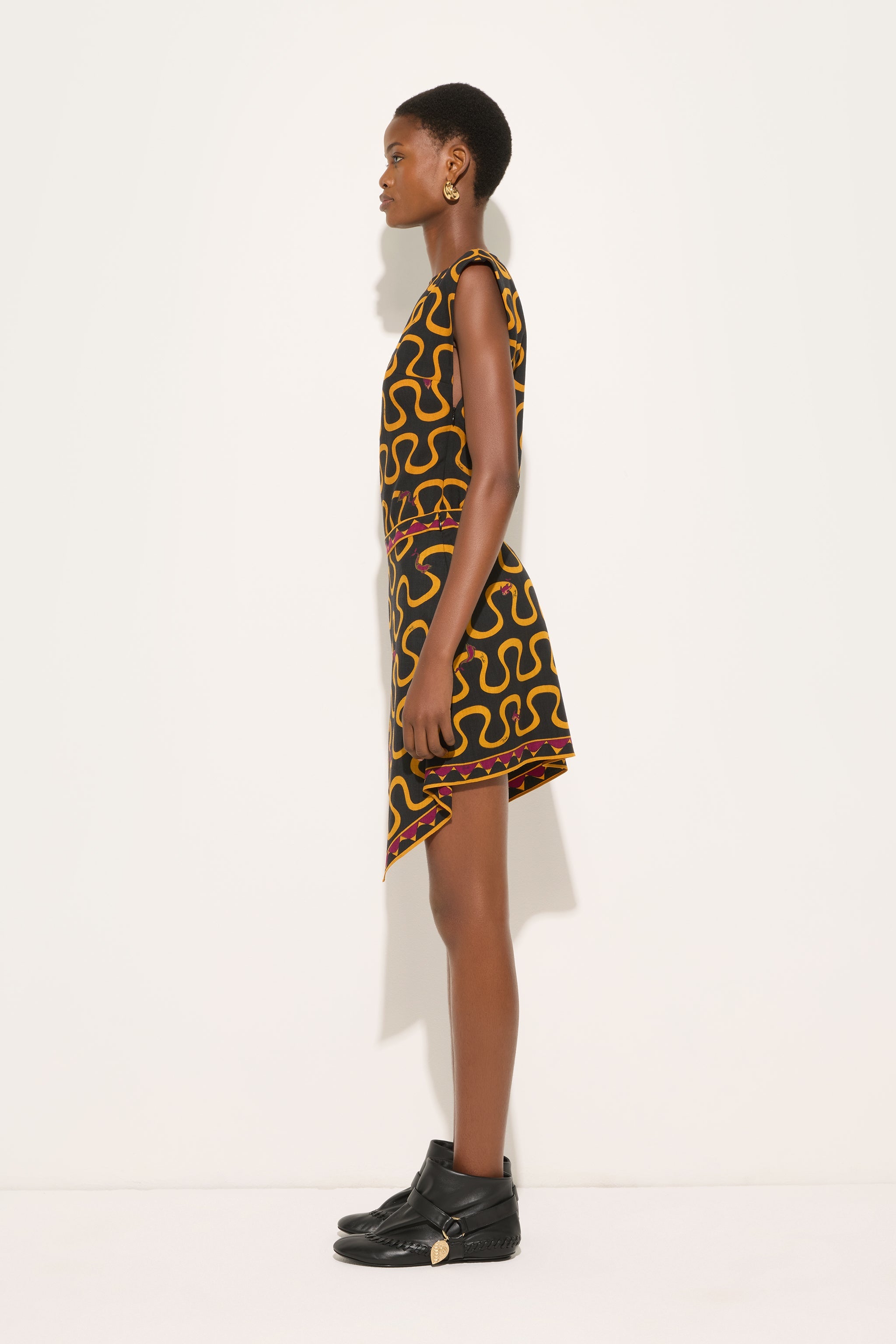 Emilio Pucci Top Onda haut laine noir or bordeaux