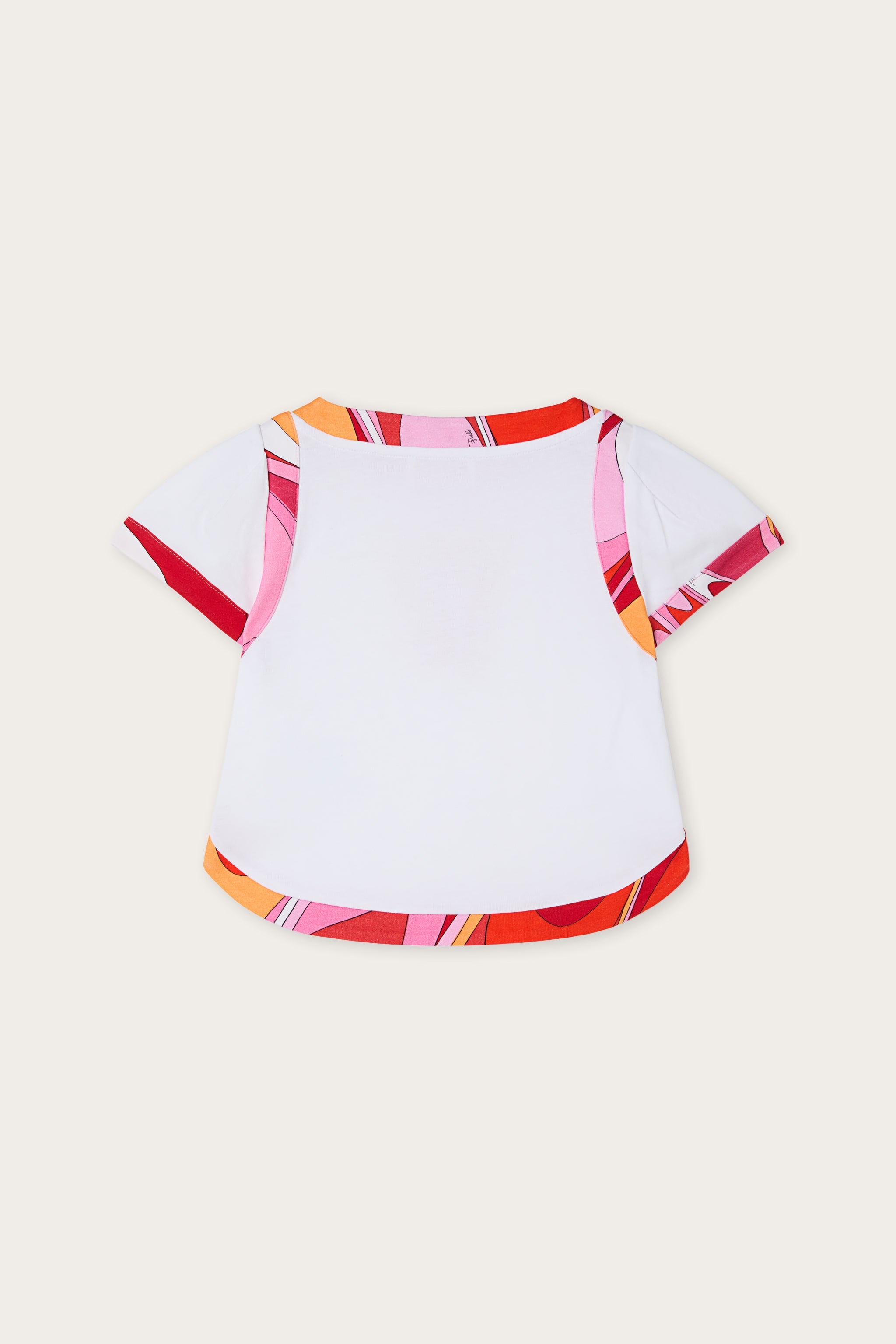 Emilio Pucci T-shirt enfant blanc coton bio cœur brodé