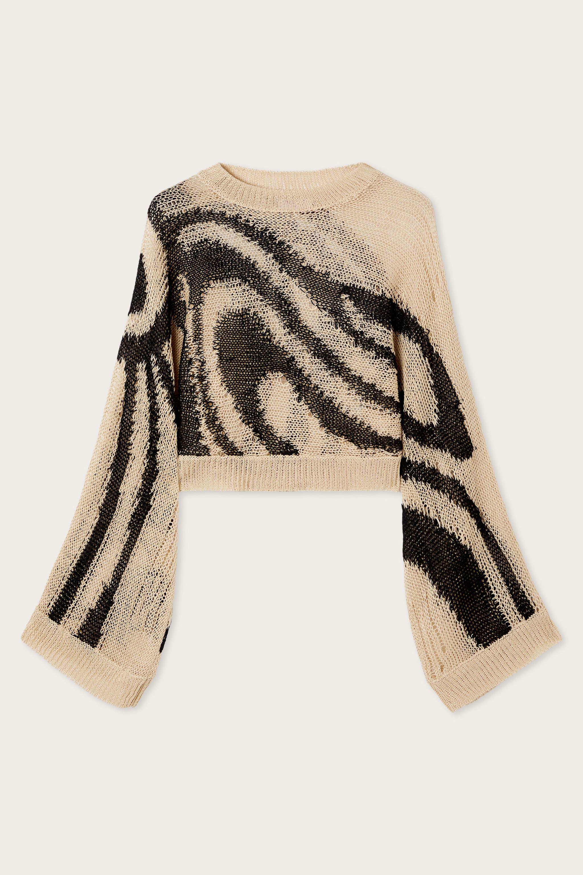 Emilio Pucci Knitwear pull lin Marmo maille corde noir court