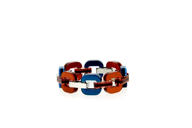 Xavier Derome GO02 MB 257-258 bracelet gourmette nacre