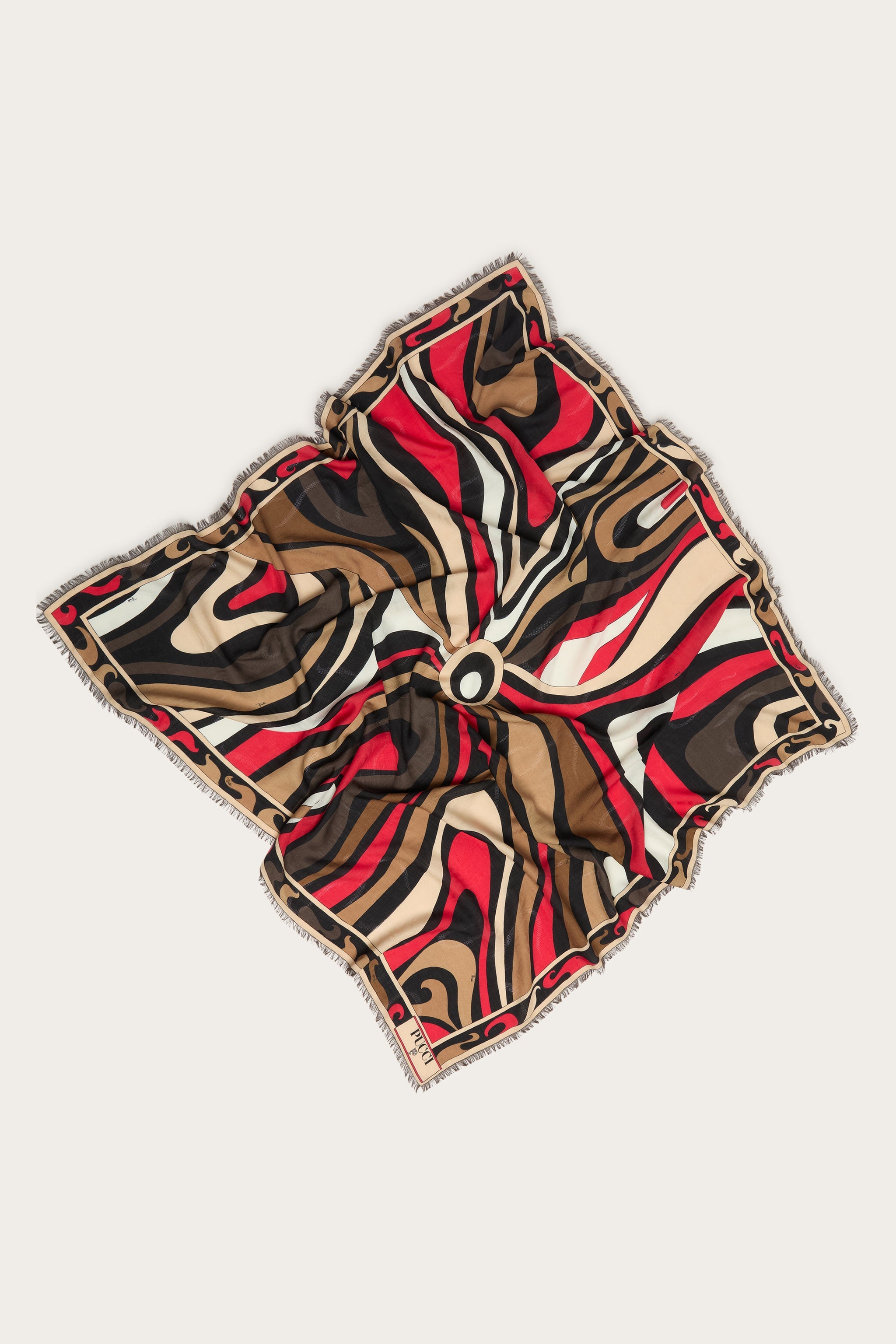 Emilio Pucci Silks pashmina soie noire or 120x120