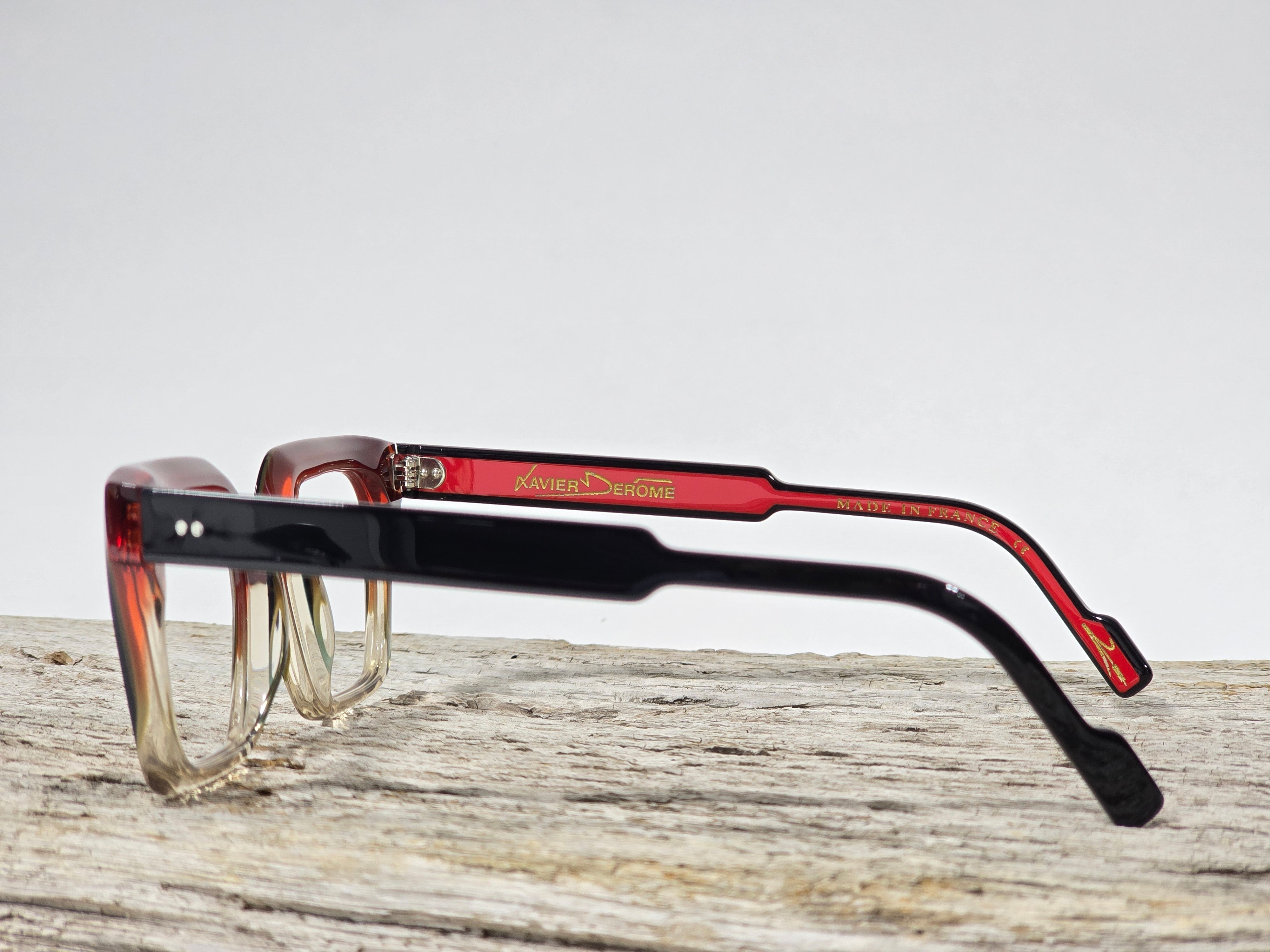 Xavier Derome Belledonne C291 lunettes de vue noir rouge