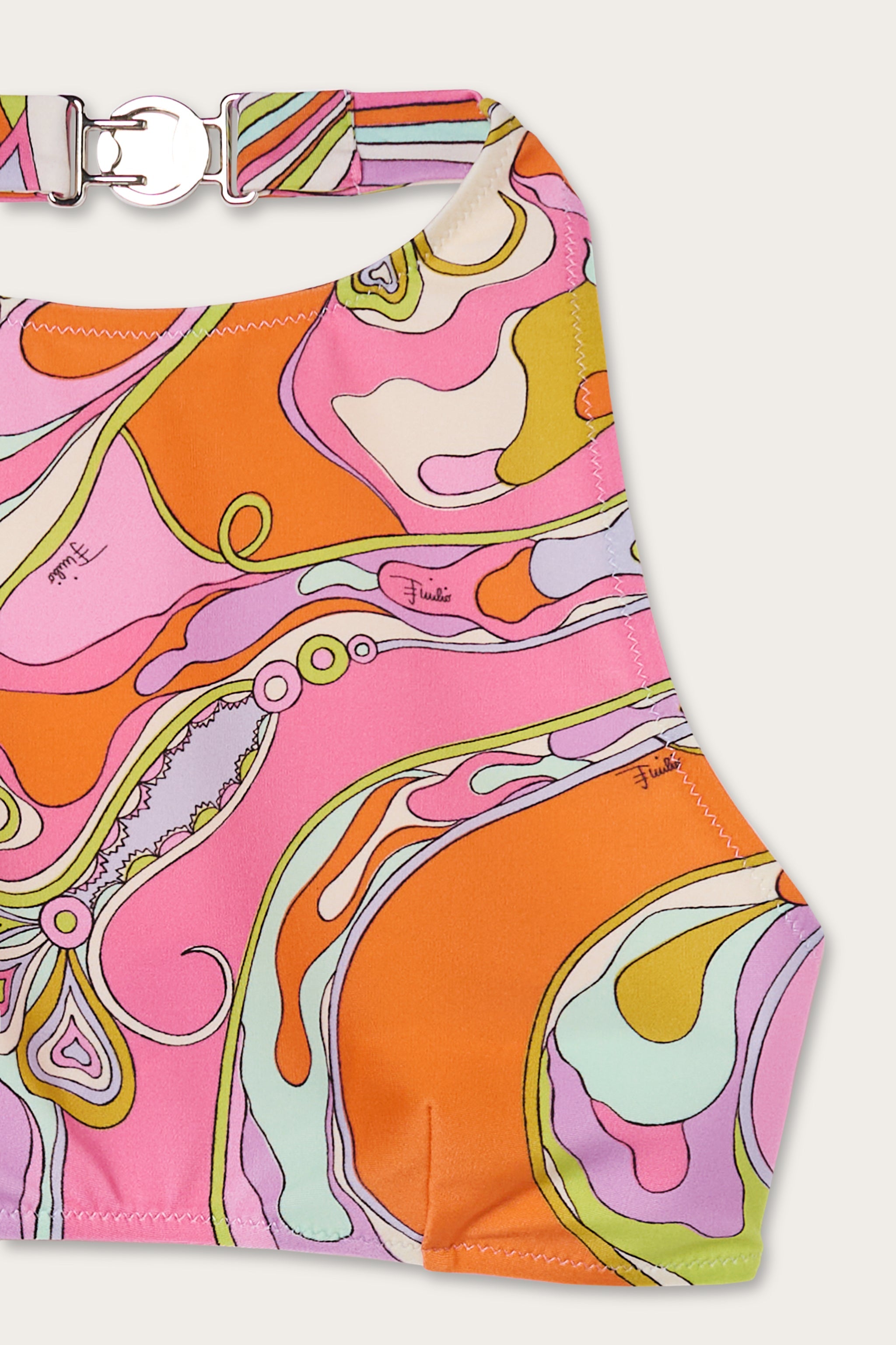 Emilio Pucci Bikini Orchidee haut multicolore XS