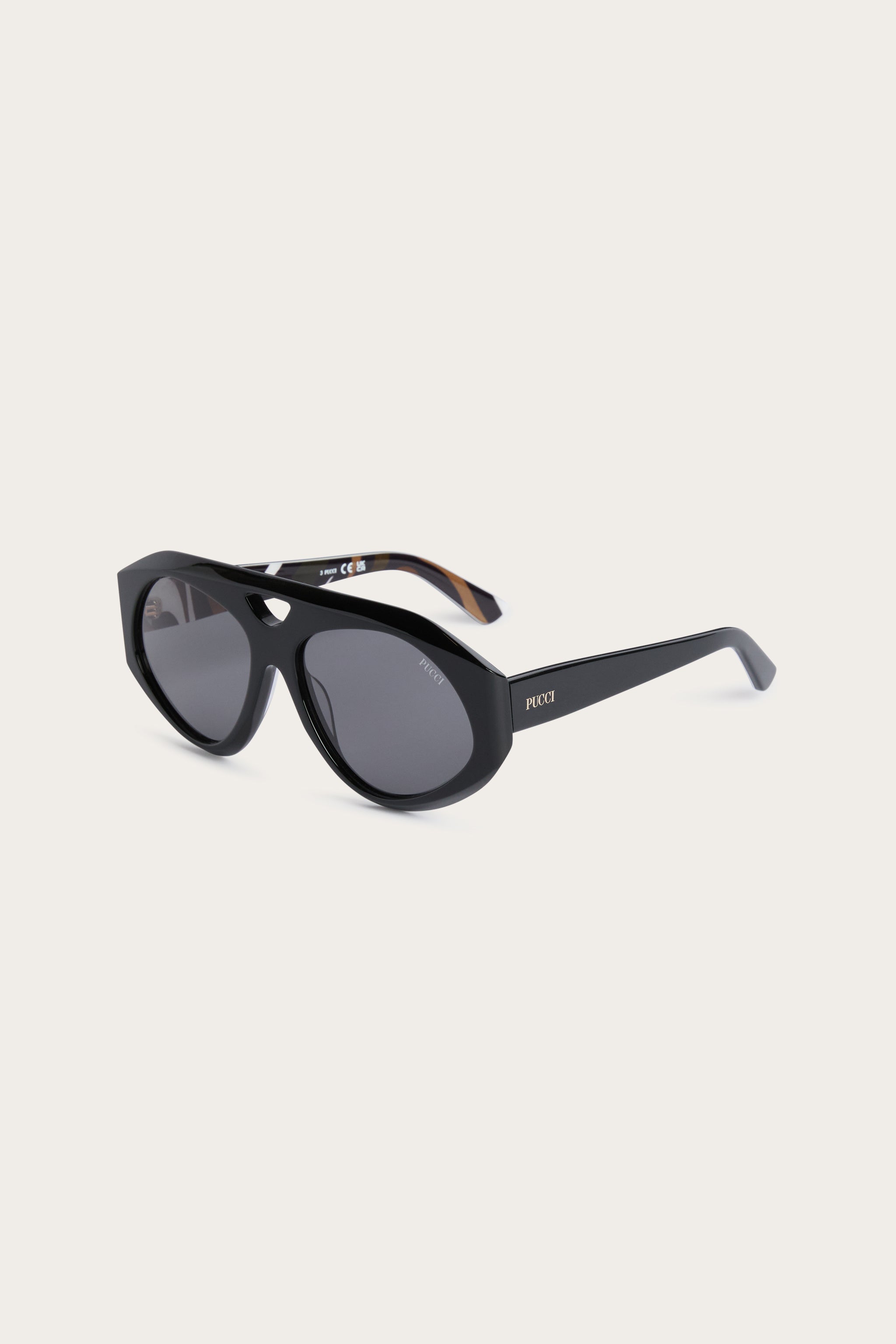 Emilio Pucci Navigator Lunettes de Soleil Black/Smoke