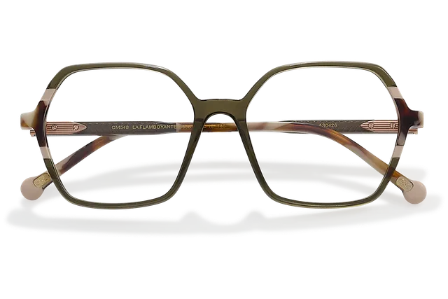 Clémence & Margaux La Flamboyante lunettes de vue Gris hexagonale
