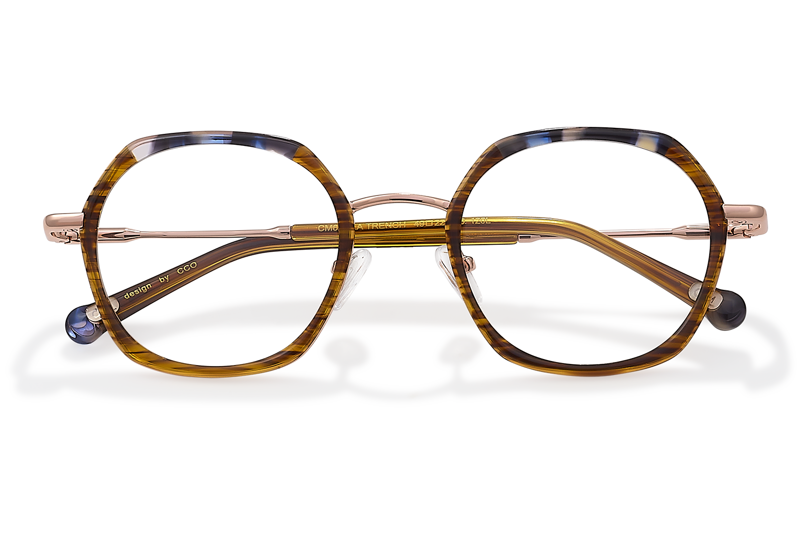 Clémence & Margaux La Trench lunettes de vue Brun & Bleu carré