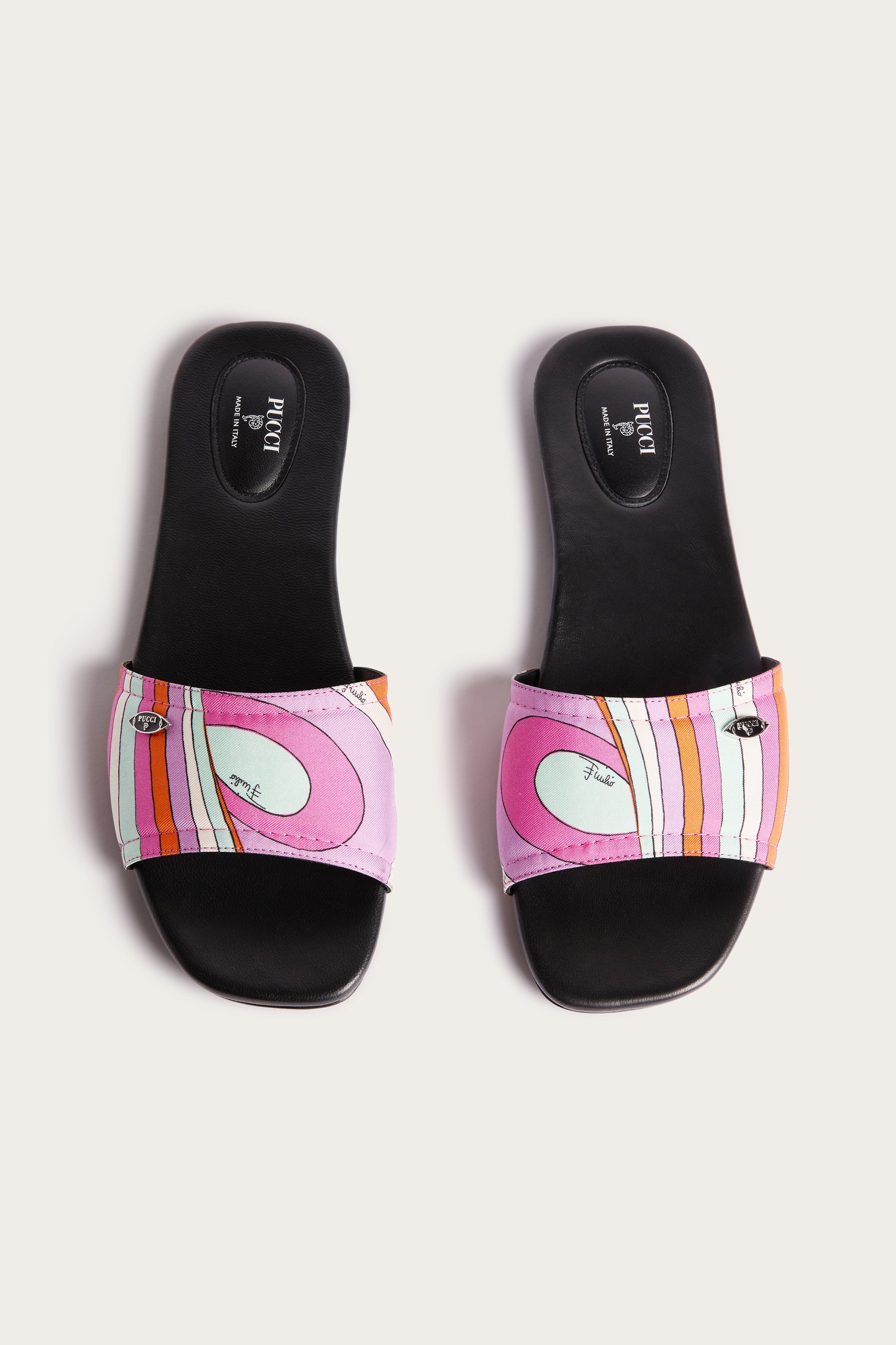 Emilio Pucci Slip-on Seta Stampa Iride chaussures multicolor soie