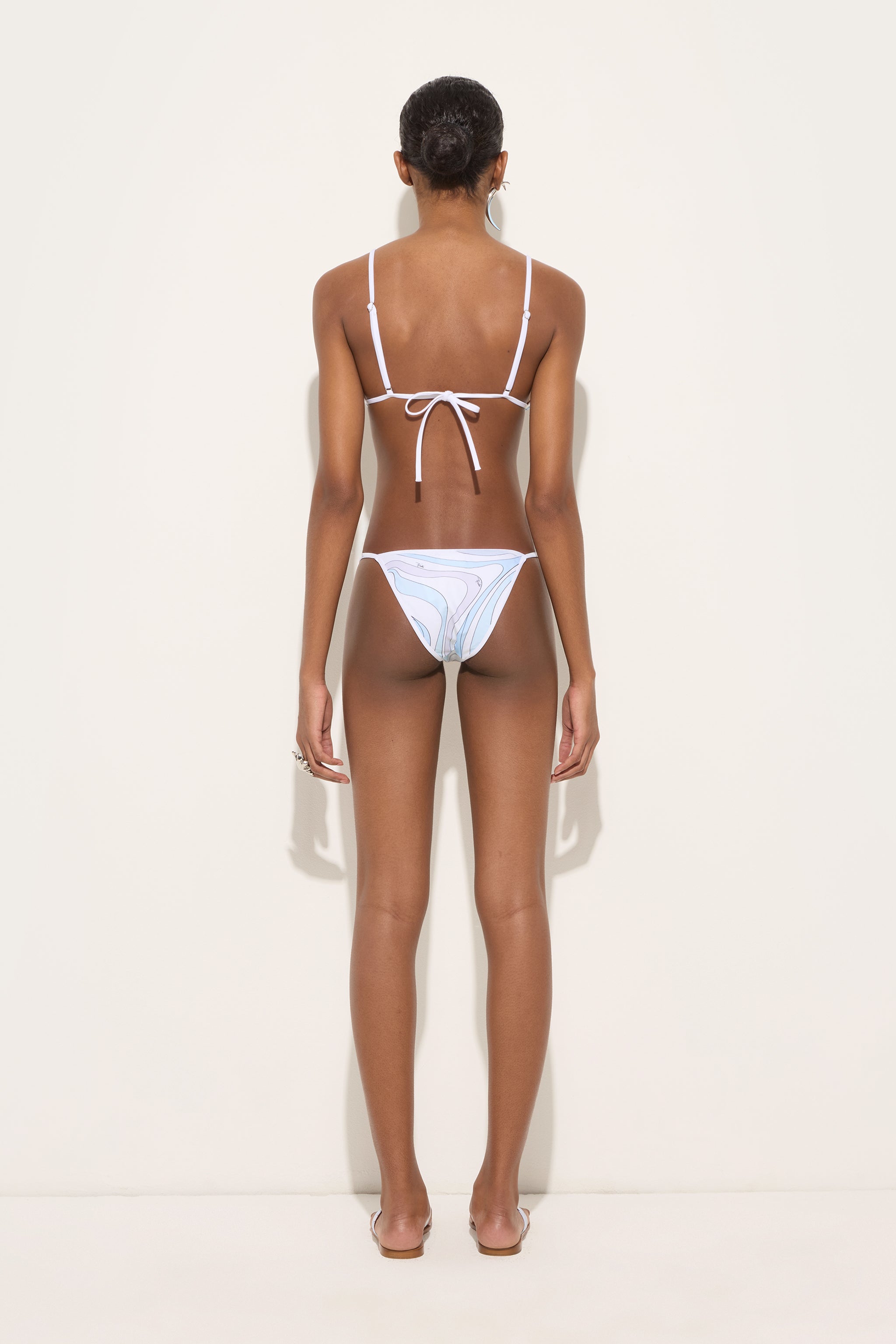 Emilio Pucci Top Bikini Marmo Bleu Clair S