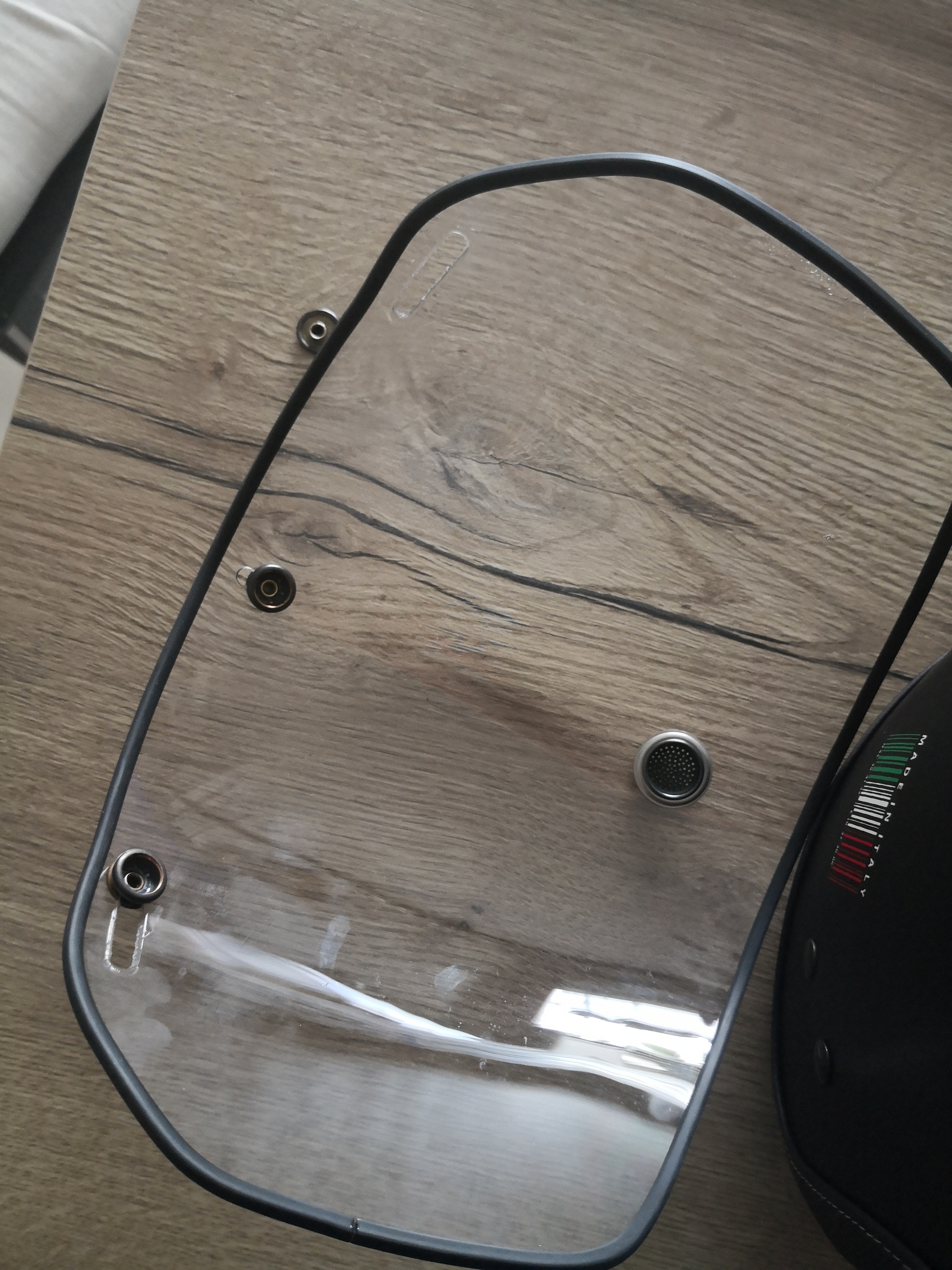 Raleri Airstream visiere casque 3 boutons transparente