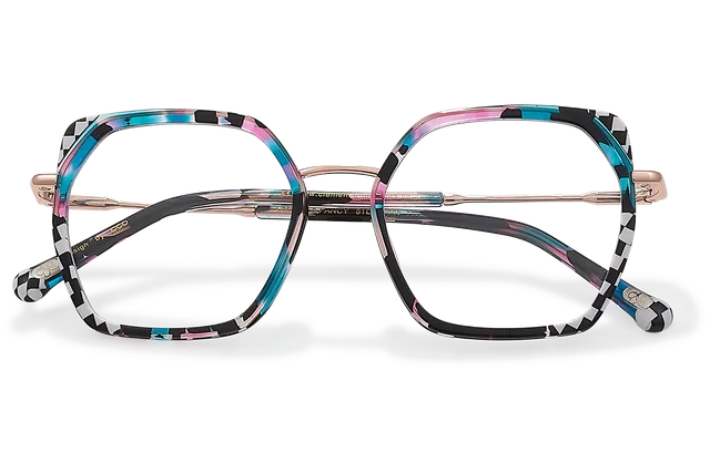 Clémence & Margaux La Fancy lunettes de vue Bordeaux hexagonal