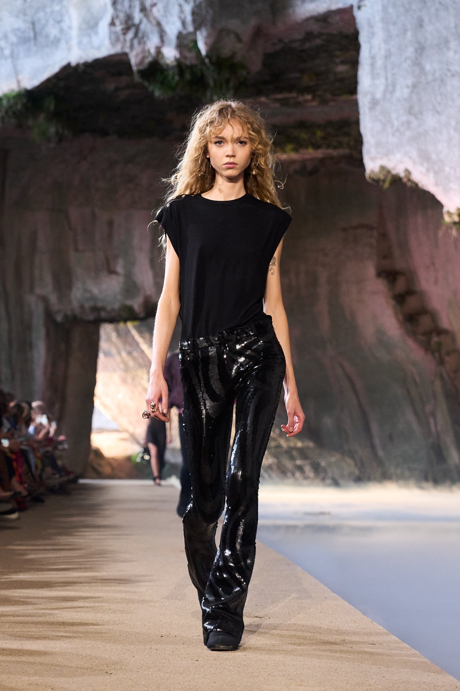 Emilio Pucci Bootcut Marmo pantalon noir brodé